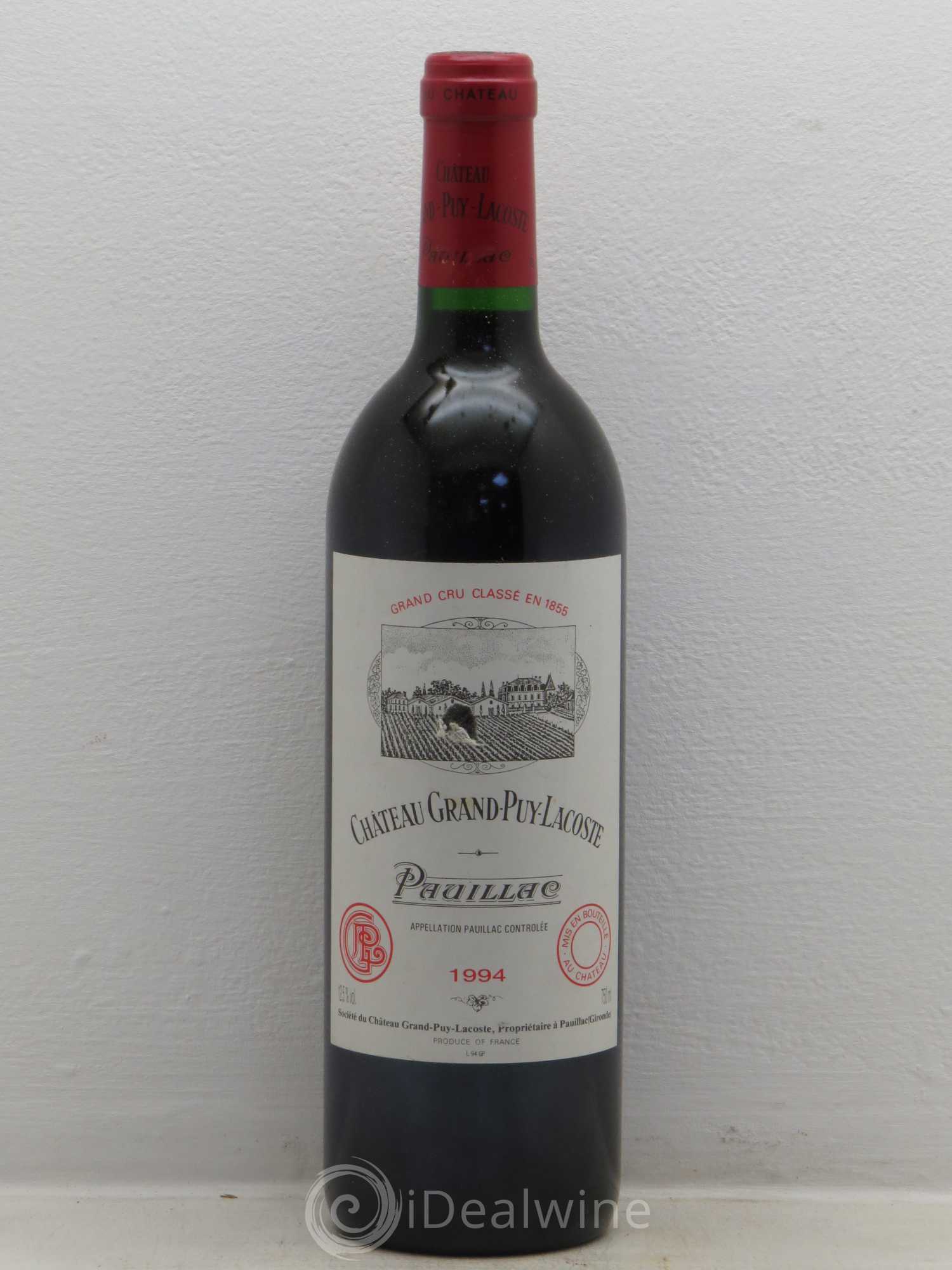 Château Grand Puy Lacoste 5ème Grand Cru Classé 1994 - Lot de 1 bouteille - 0