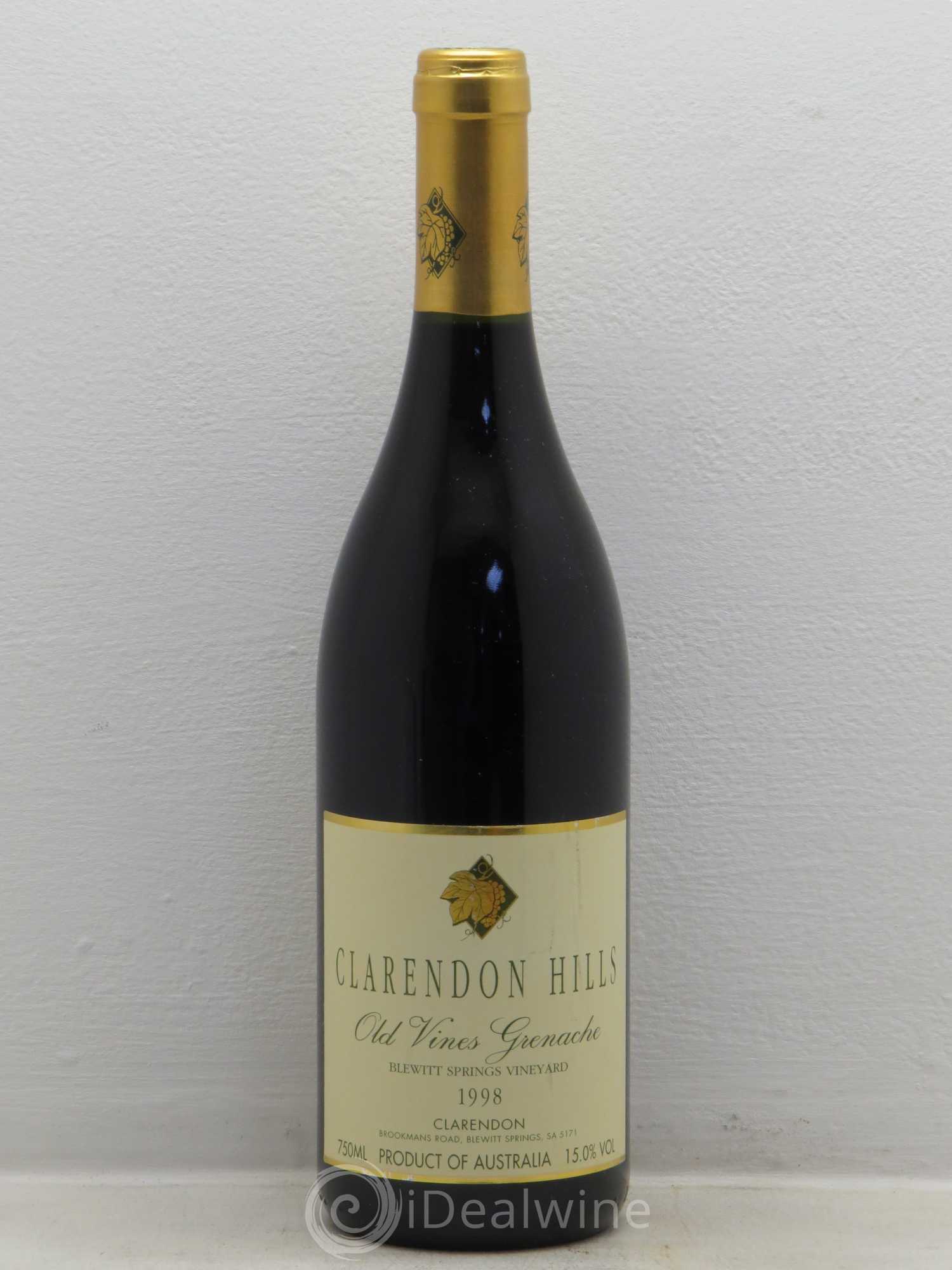 Australie Clarendon Hills Old Vines Grenache Blewitt Springs Vineyard 1998 - Posten von 1 Flasche - 0