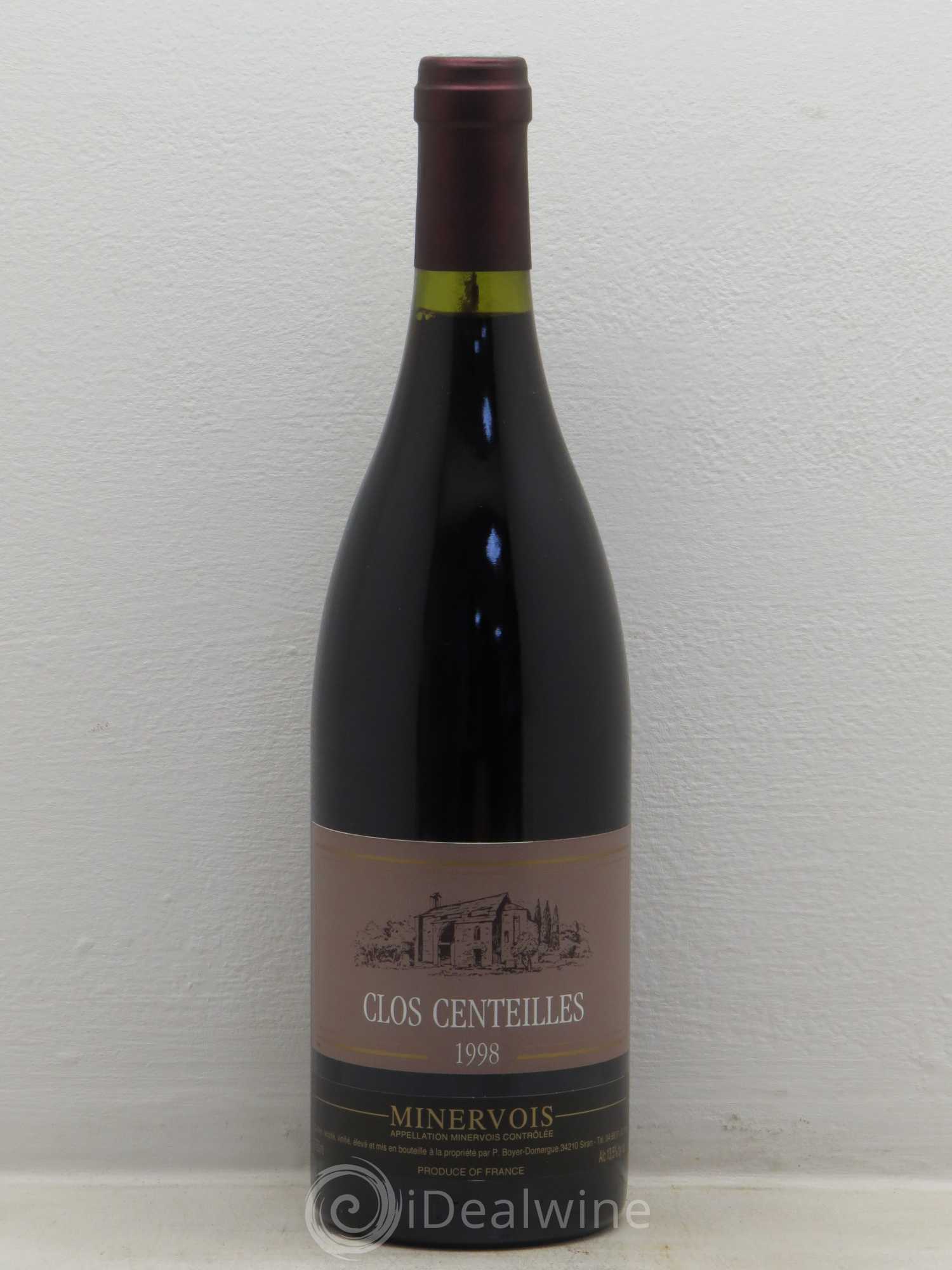 Minervois Clos des Centeilles Domaine P.Boyer-Domergue 1998 - Posten von 1 Flasche - 0
