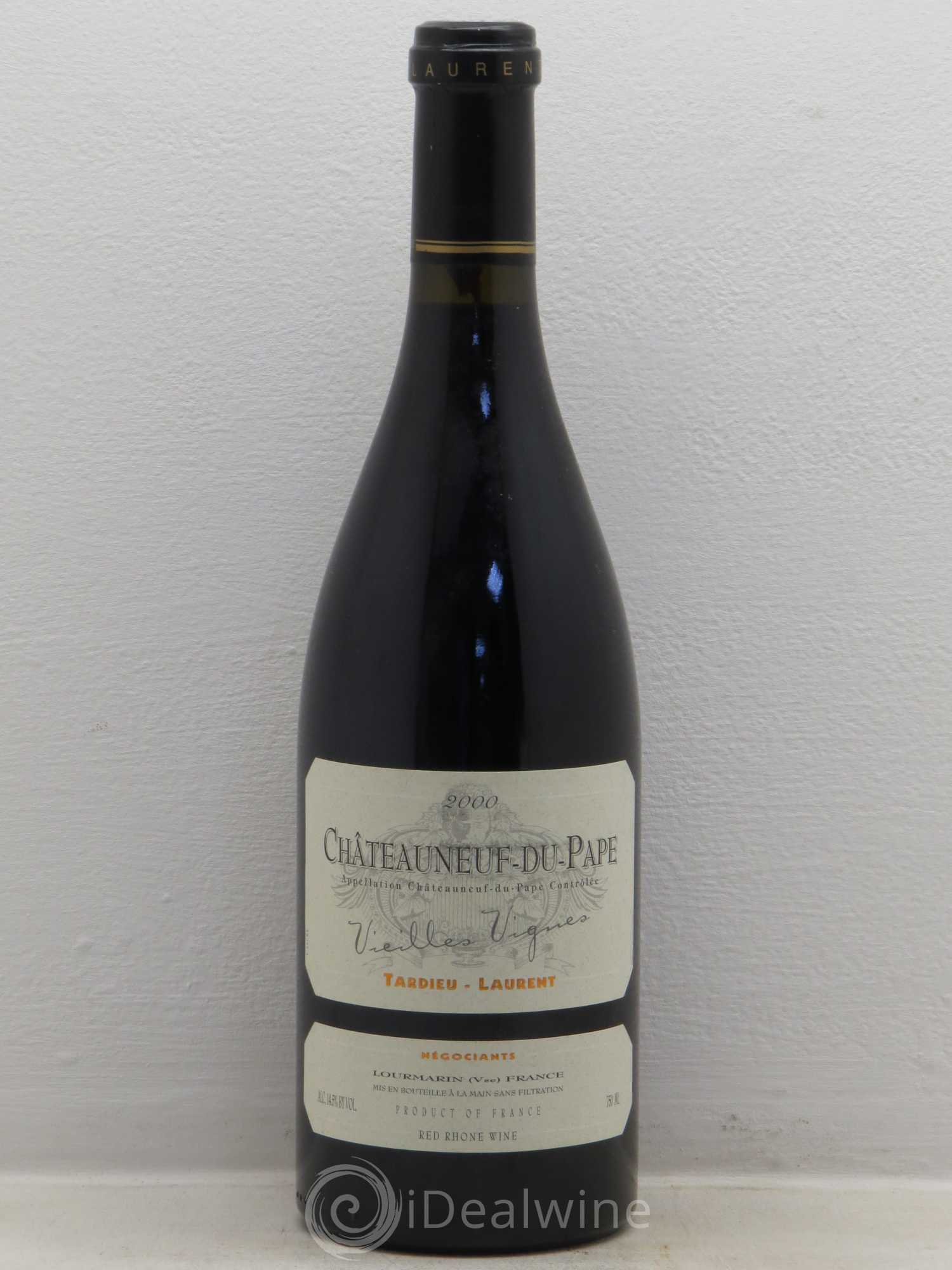 Châteauneuf-du-Pape Tardieu-Laurent Vieilles vignes Famille Tardieu 2000 - Lot de 1 bouteille - 0