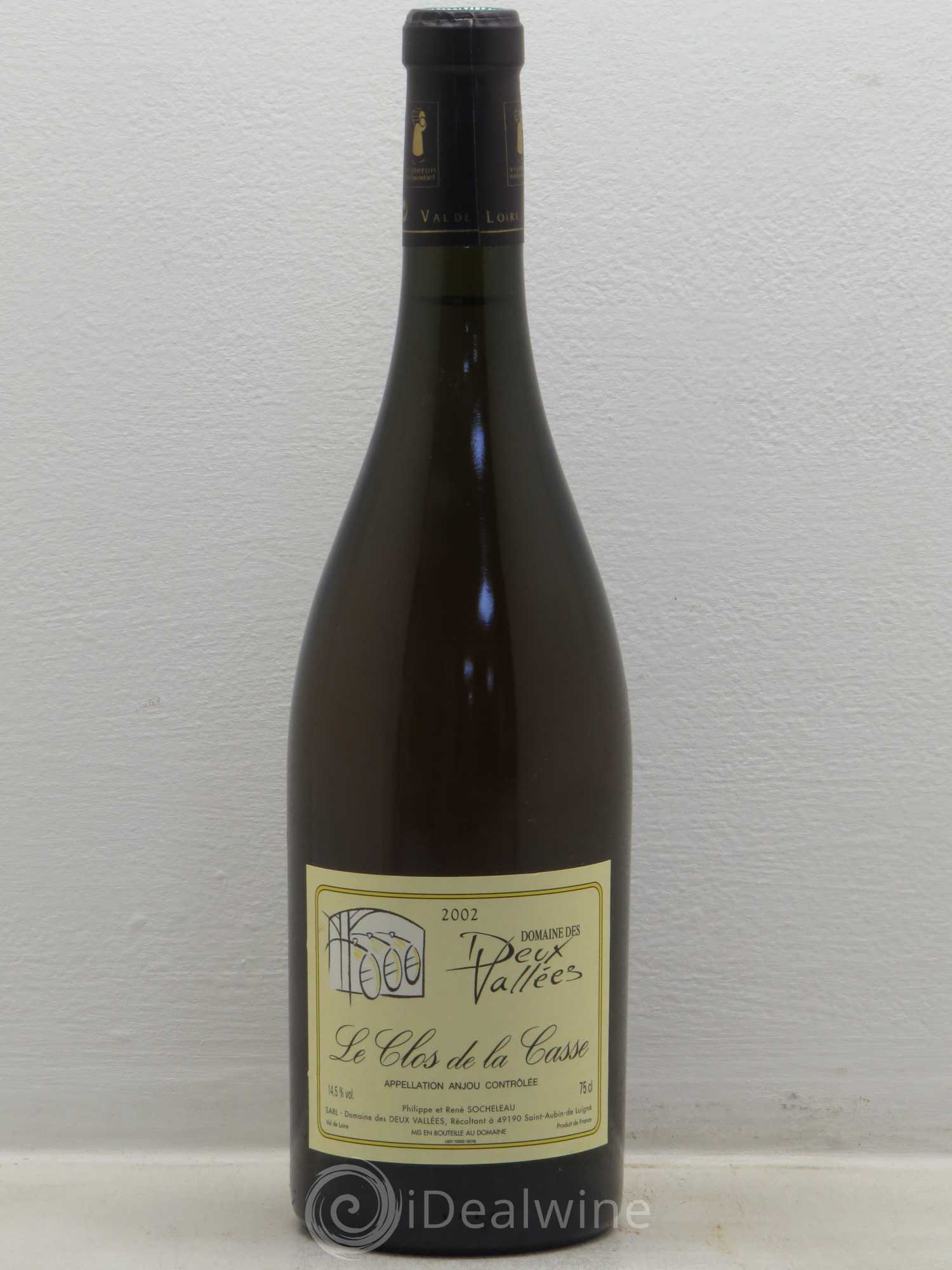 Anjou Le CLos de la Casse Domaine des Deux Vallées René et Philippe Socheleau 2002 - Posten von 1 Flasche - 0