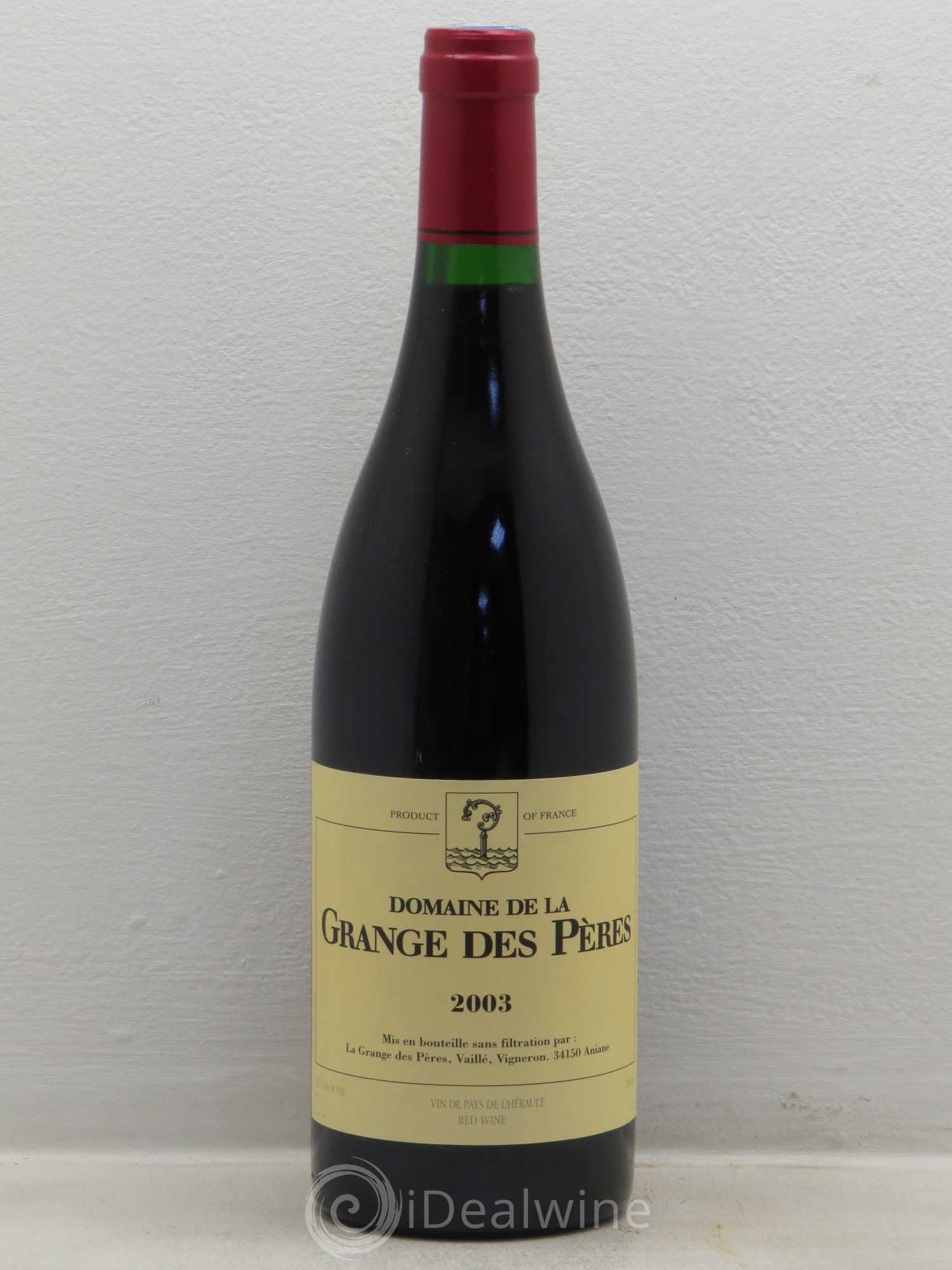 Pays d'Hérault Grange des Pères Laurent Vaillé 2003 - Lot de 1 bouteille - 0