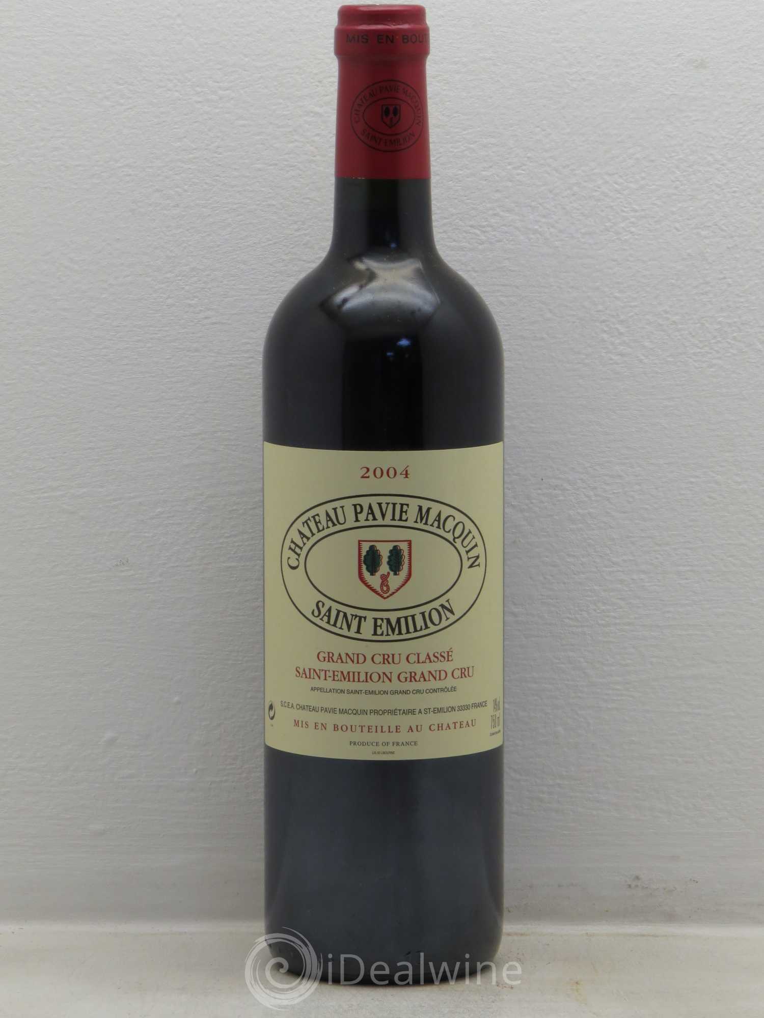 Château Pavie Macquin 1er Grand Cru Classé B 2004 - Lot de 1 bouteille - 0