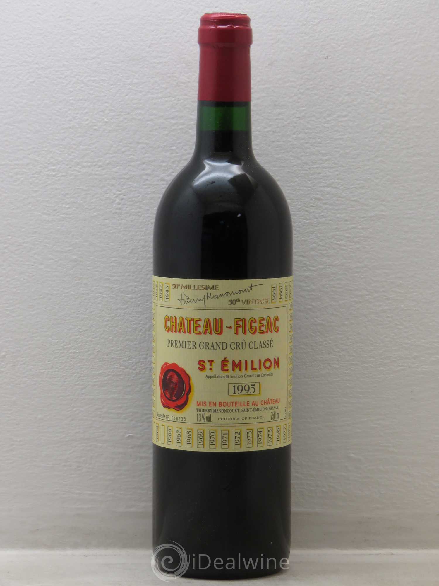 Château Figeac 1er Grand Cru Classé A 1995 - Lot de 1 bouteille - 0