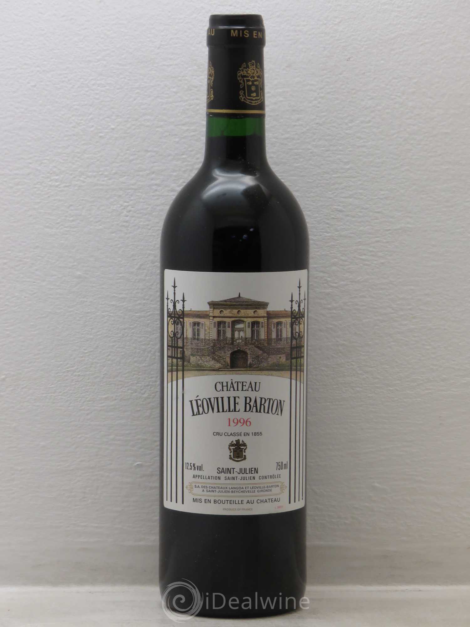 Château Léoville Barton 2ème Grand Cru Classé 1996 - Lot de 1 bouteille - 0