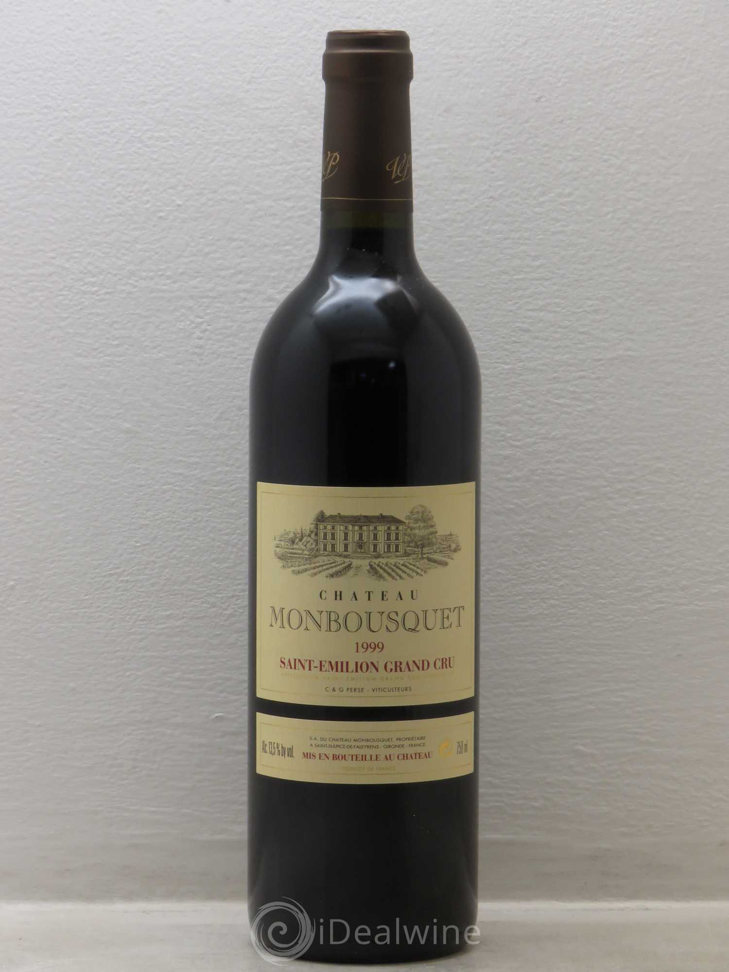 Château Monbousquet Grand Cru Classé 1999 - Lot de 1 bouteille - 0