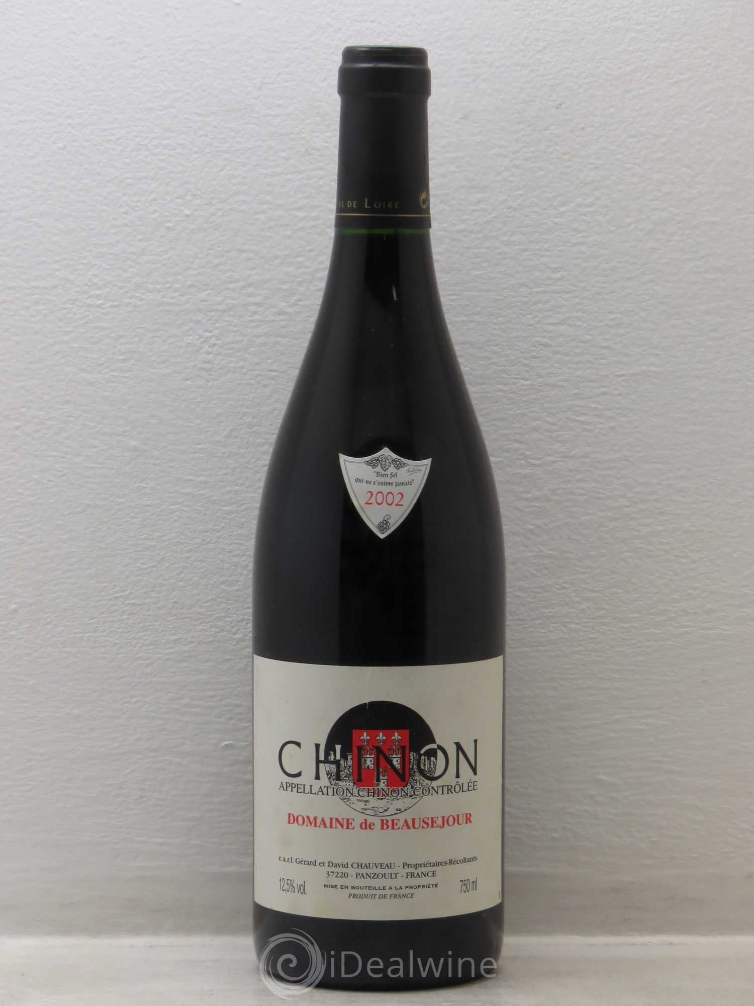 Chinon domaine de Beauséjour 2002 - Posten von 1 Flasche - 0