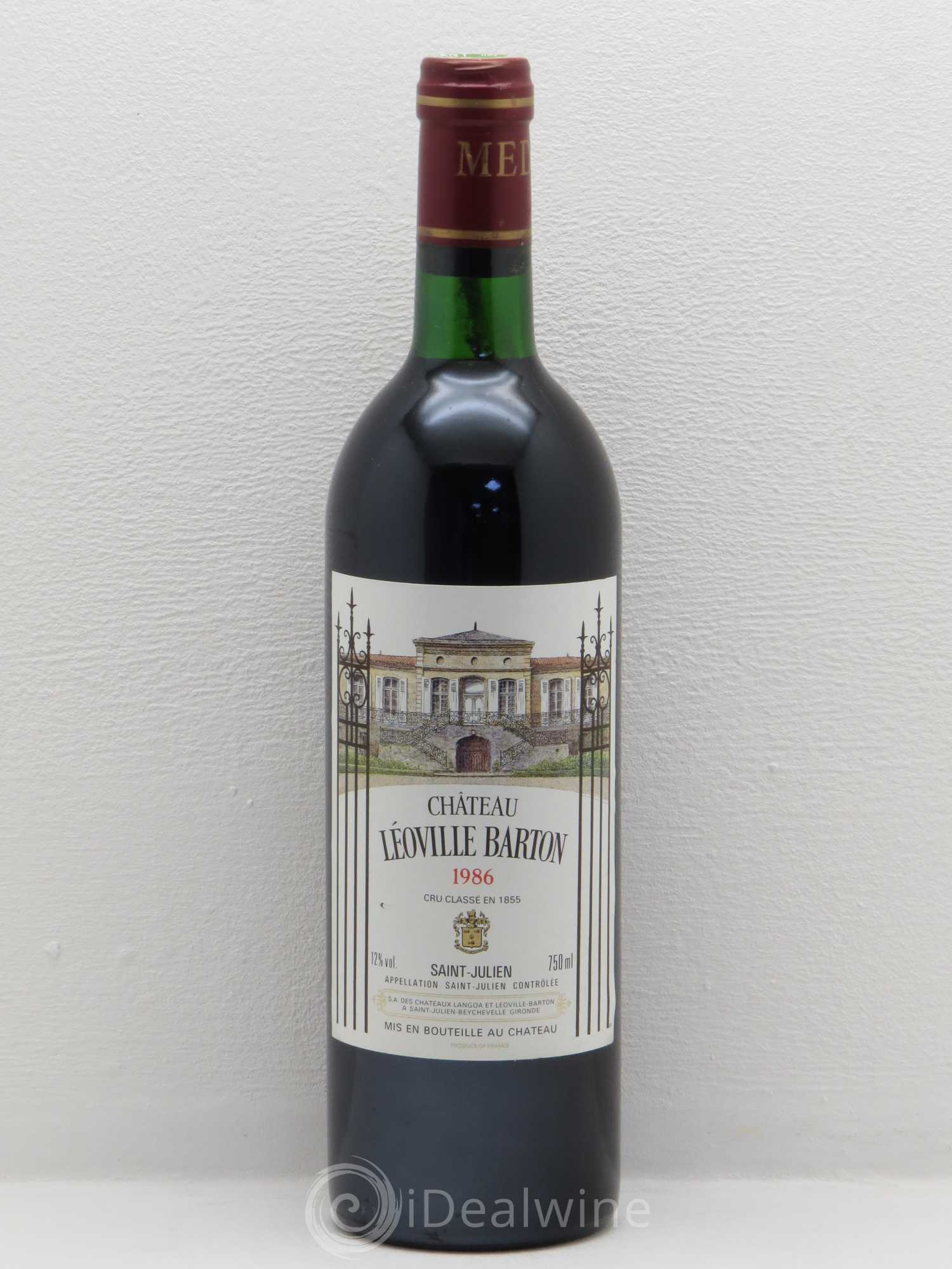 Château Léoville Barton 2ème Grand Cru Classé 1986 - Lot de 1 bouteille - 0
