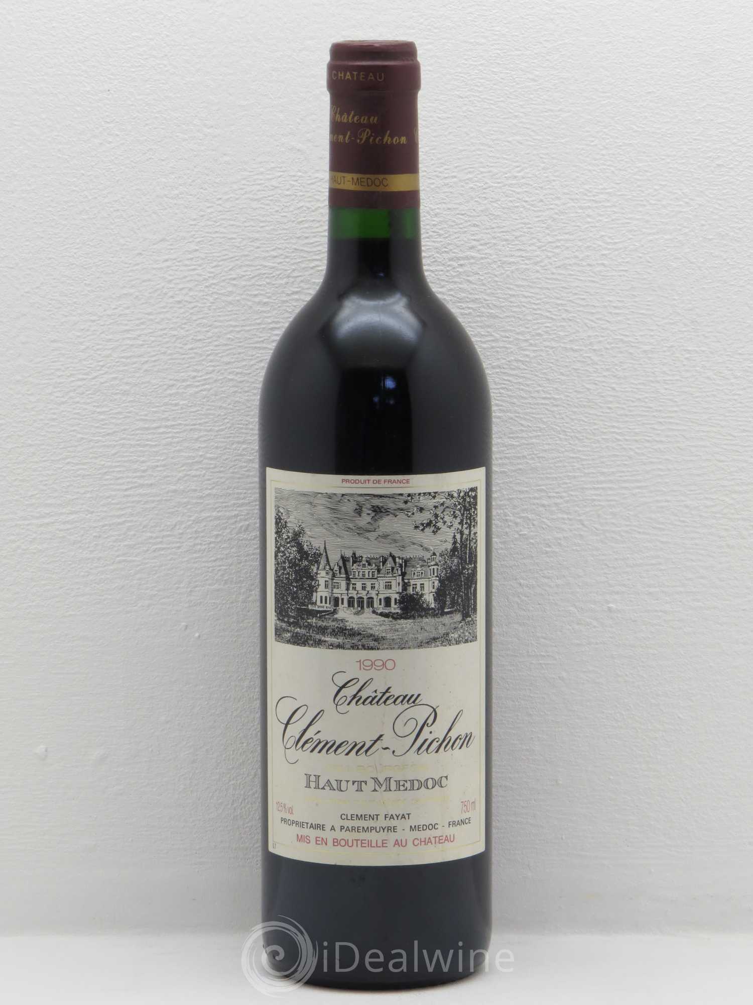 Château Clément-Pichon Cru Bourgeois 1990 - Lot de 1 bouteille - 0