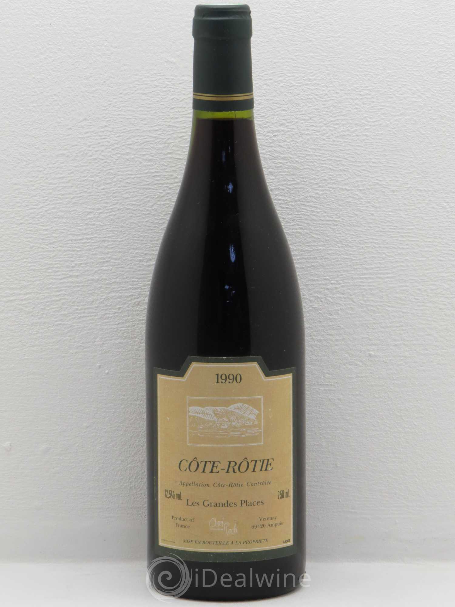 Côte-Rôtie Les Grandes Places Clusel-Roch 1990 - Lot de 1 bouteille - 0