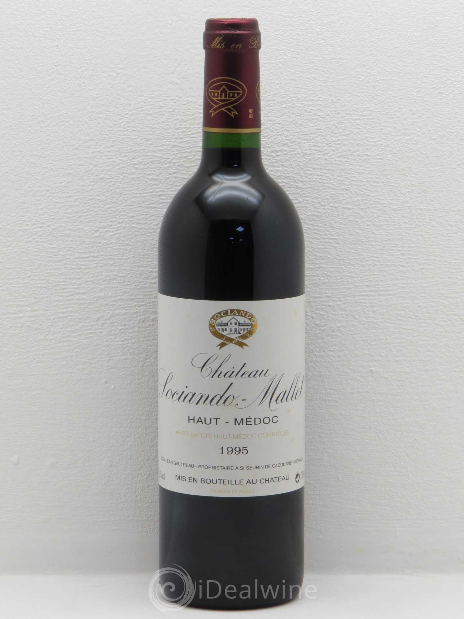 Château Sociando Mallet 1995 - Lot de 1 bouteille - 0