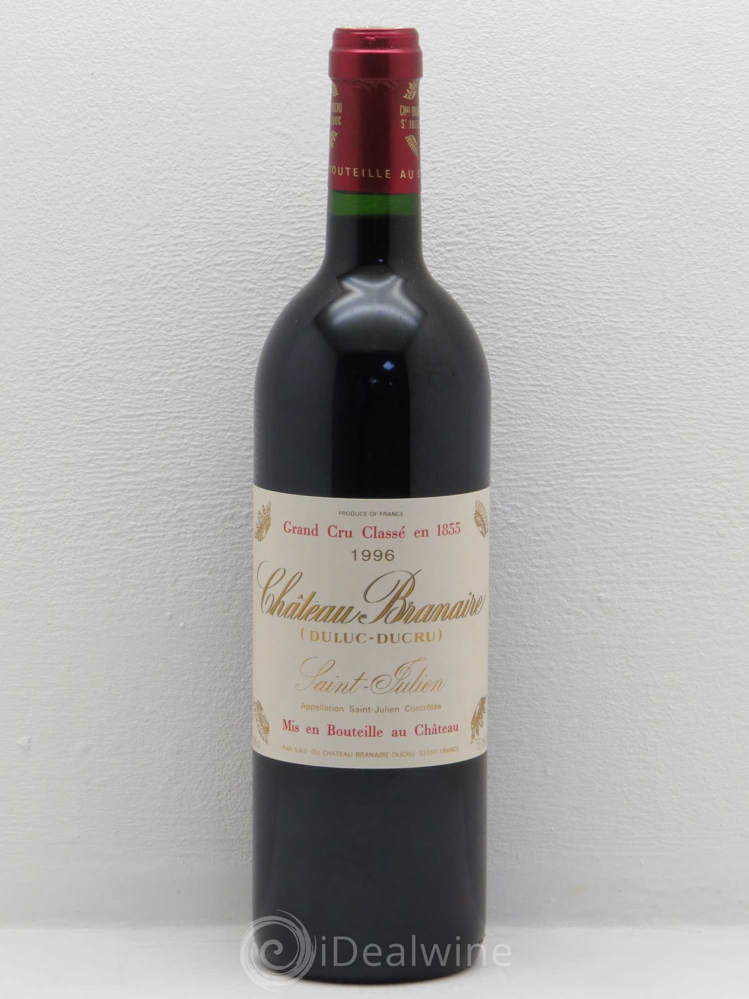 Château Branaire Ducru 4ème Grand Cru Classé 1996 - Lot de 1 bouteille - 0