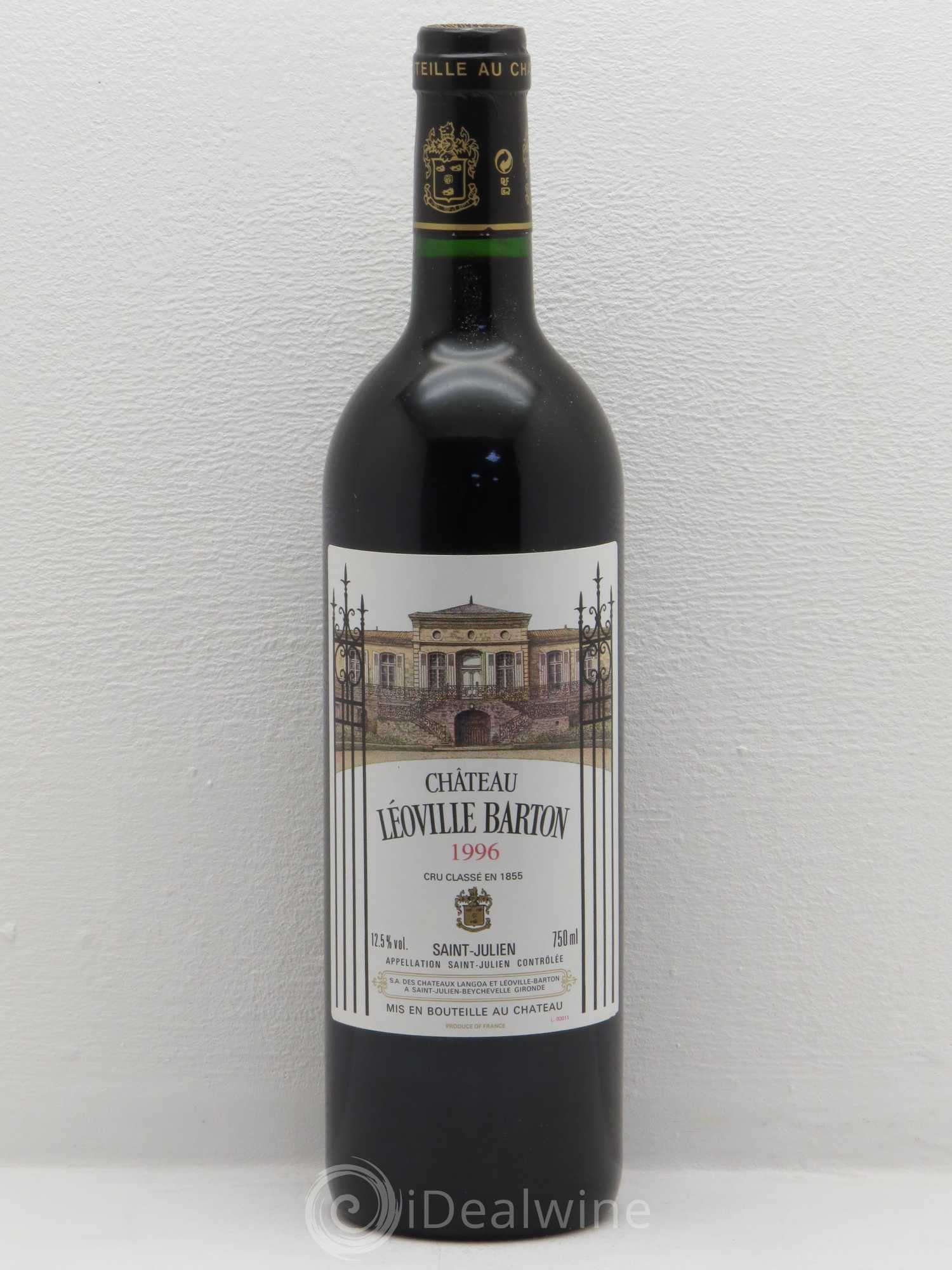 Château Léoville Barton 2ème Grand Cru Classé 1996 - Lot de 1 bouteille - 0