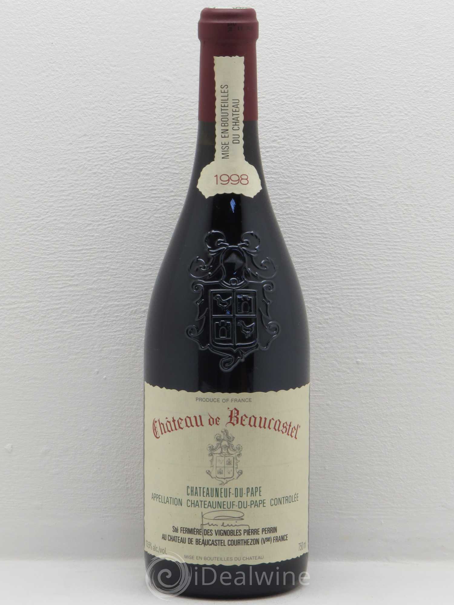 Châteauneuf-du-Pape Château de Beaucastel Famille Perrin 1998 - Lot de 1 bouteille - 0
