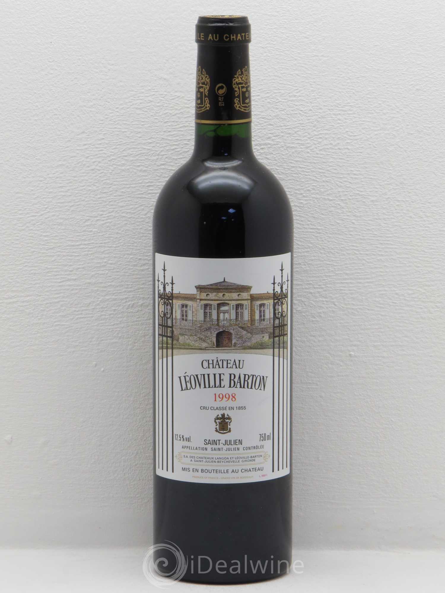 Château Léoville Barton 2ème Grand Cru Classé 1998 - Lot de 1 bouteille - 0