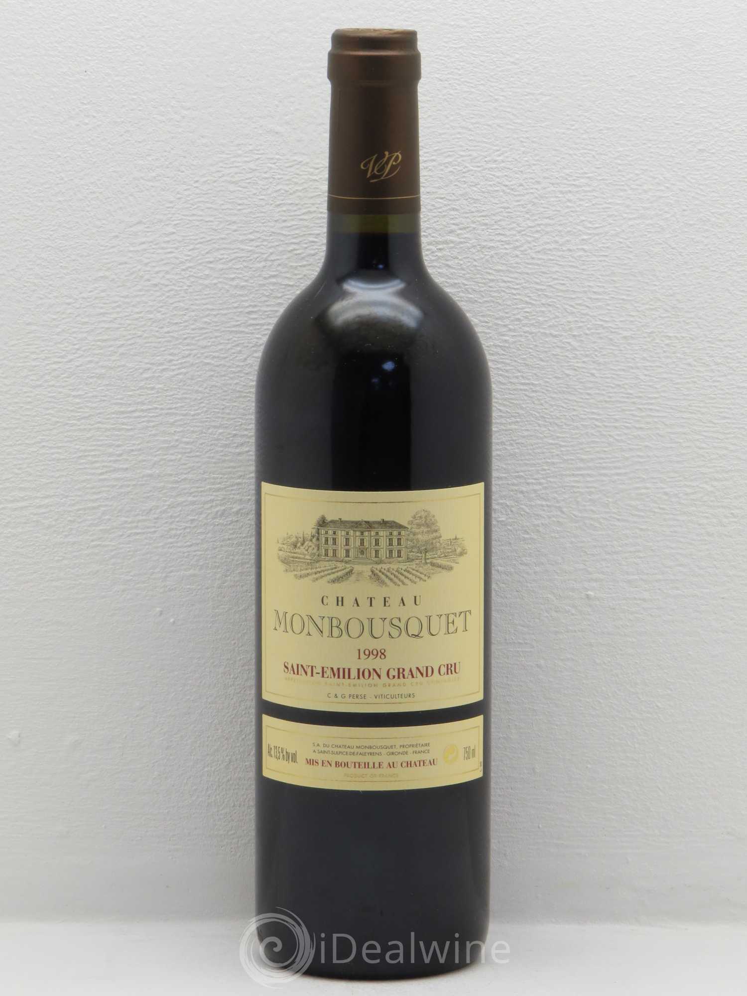 Château Monbousquet Grand Cru Classé 1998 - Lot de 1 bouteille - 0