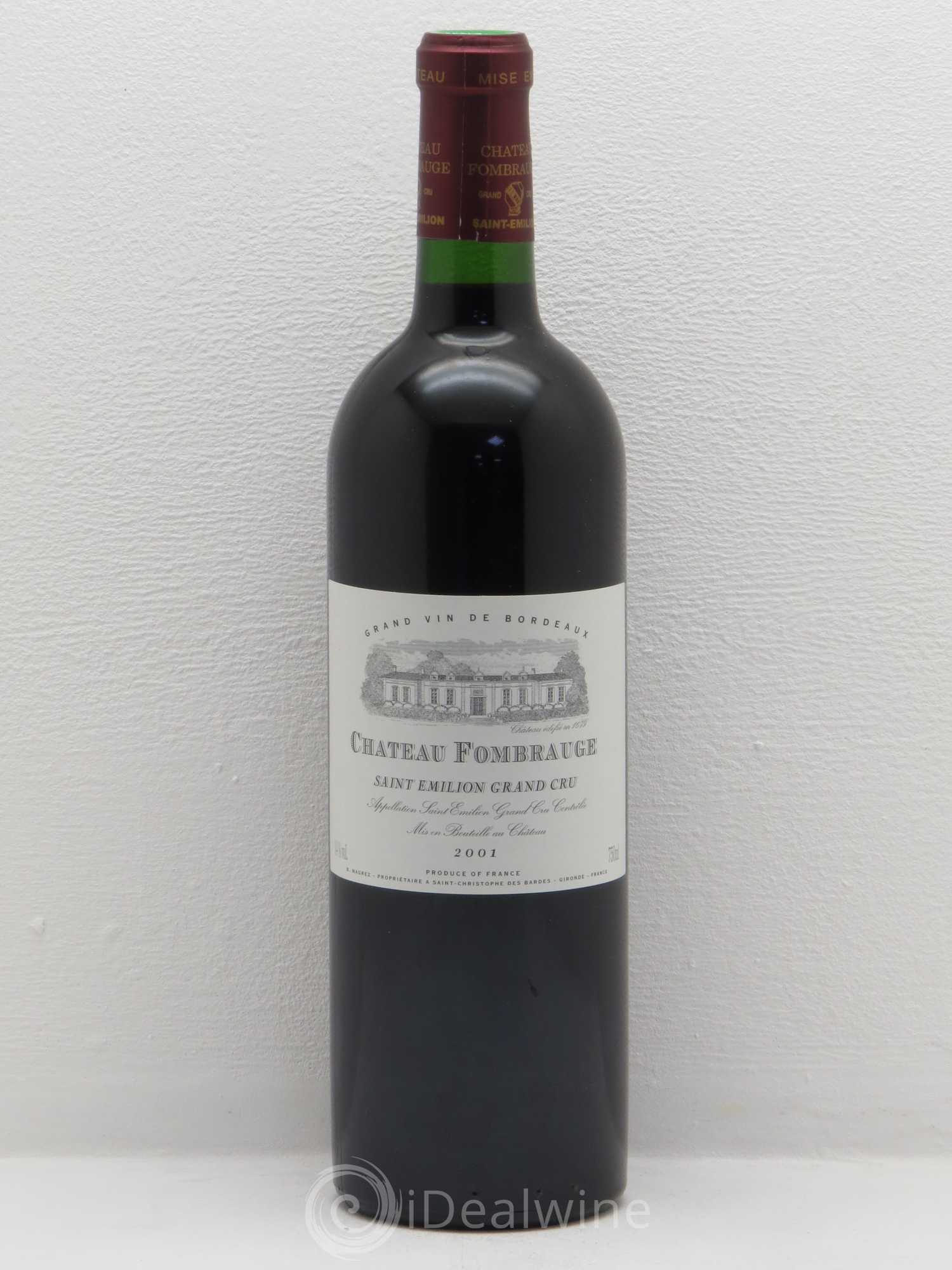 Château Fombrauge Grand Cru Classé 2001 - Lot de 1 bouteille - 0