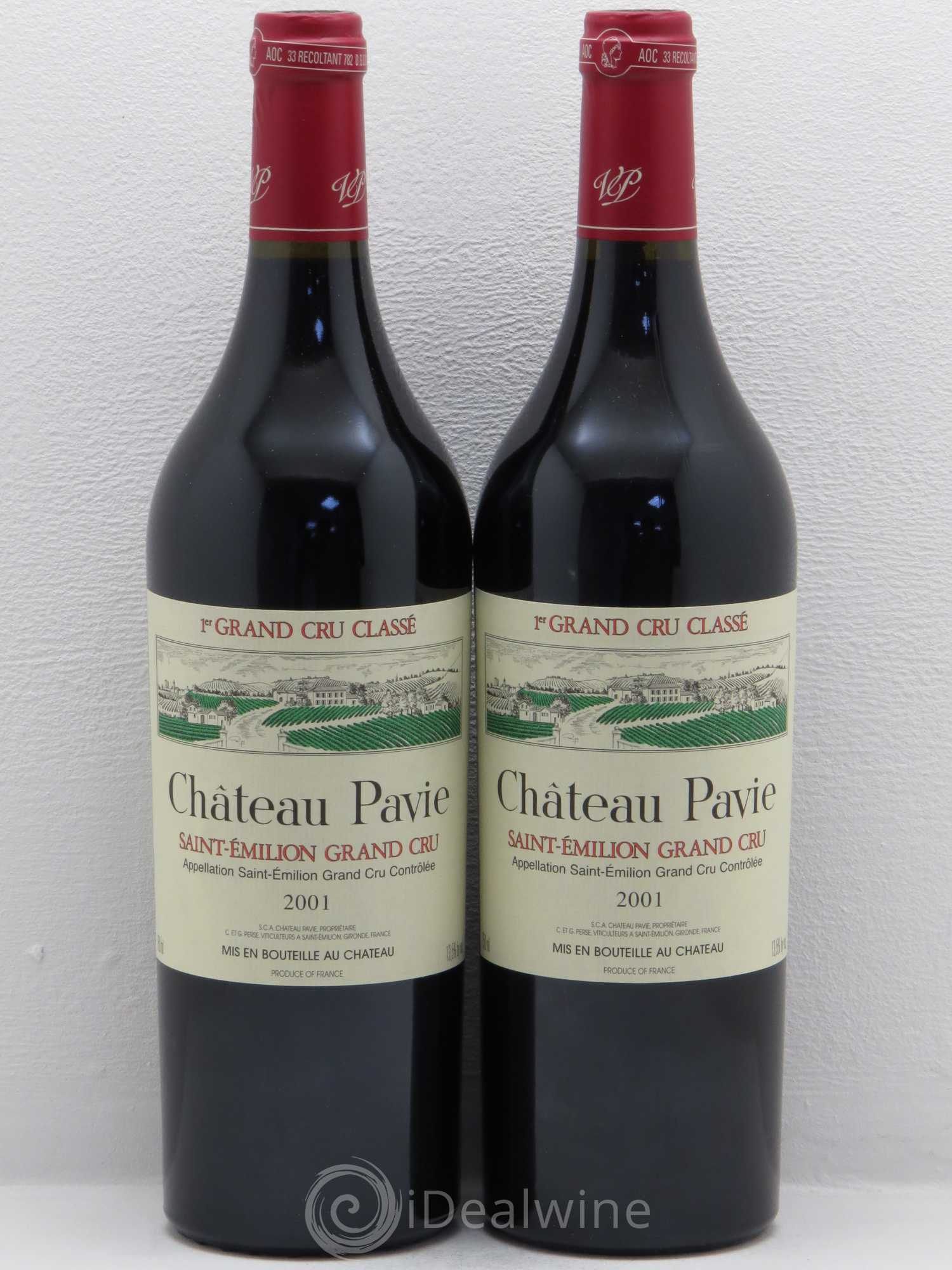 Château Pavie 1er Grand Cru Classé A 2001 - Lot de 2 bouteilles - 0