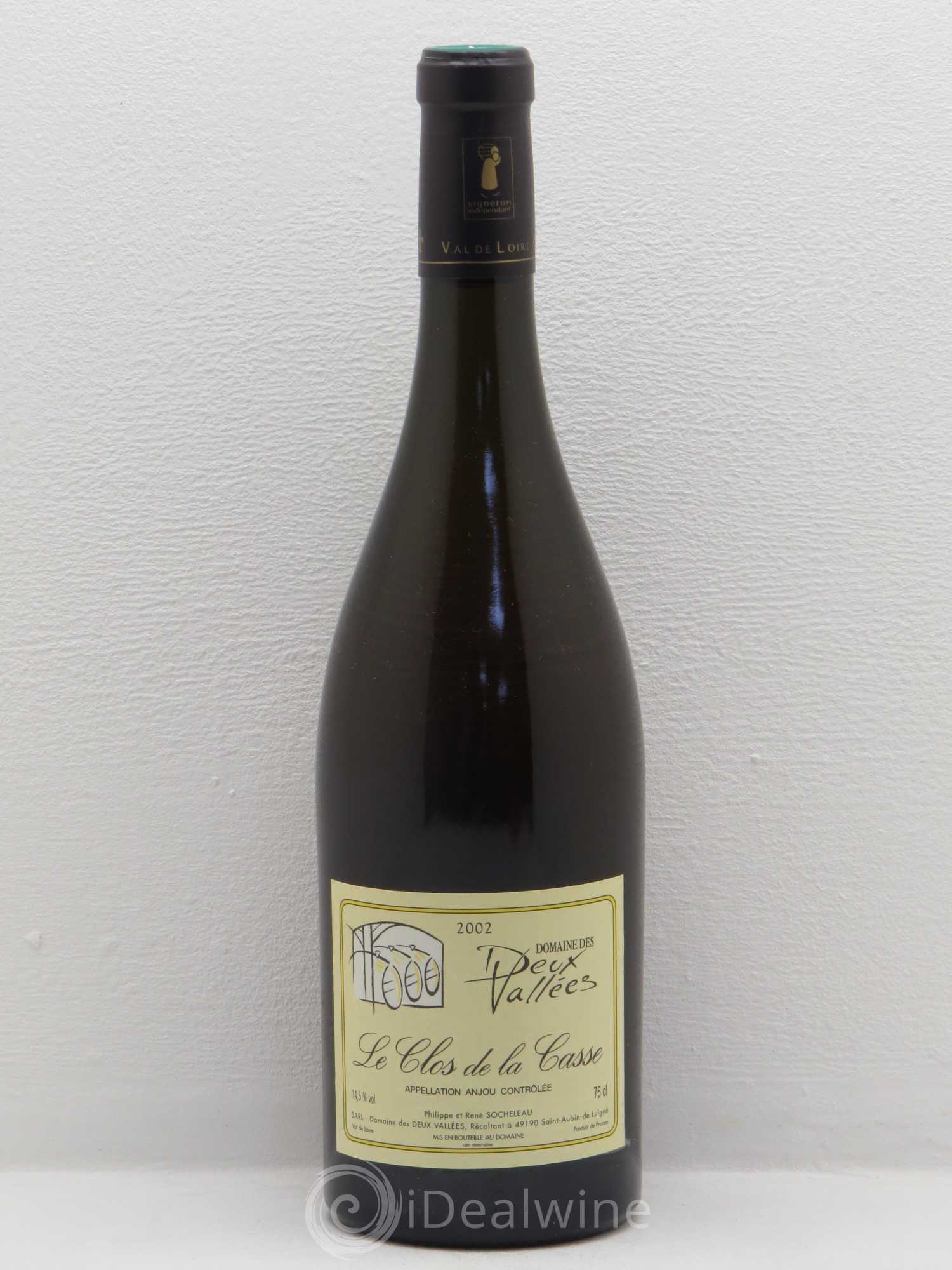 Anjou Domaine Des 2 Vallees Le Clos De La Casse Socheleau 2002 - Posten von 1 Flasche - 0