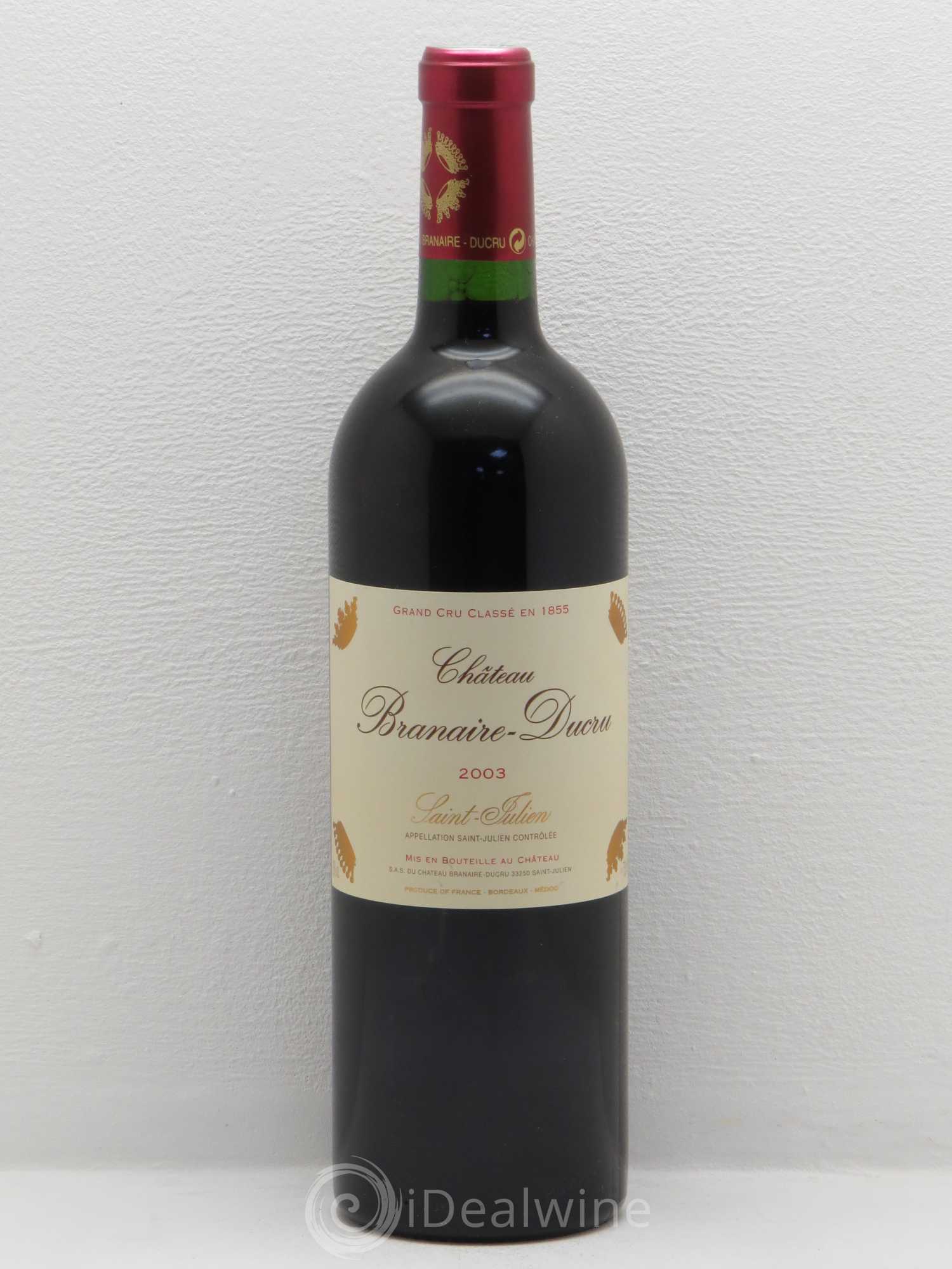 Château Branaire Ducru 4ème Grand Cru Classé 2003 - Lot de 1 bouteille - 0
