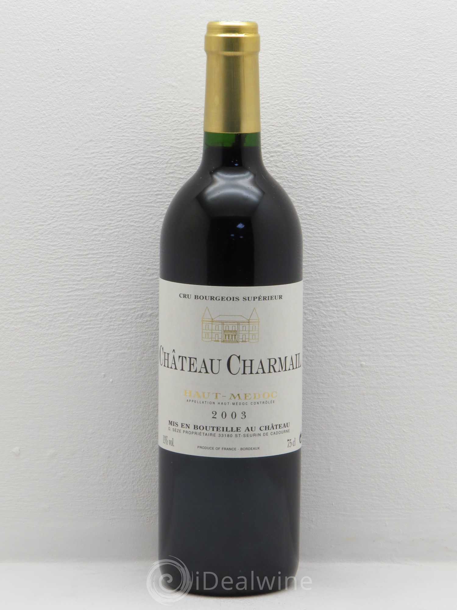 Château Charmail Cru Bourgeois 2003 - Lot de 1 bouteille - 0