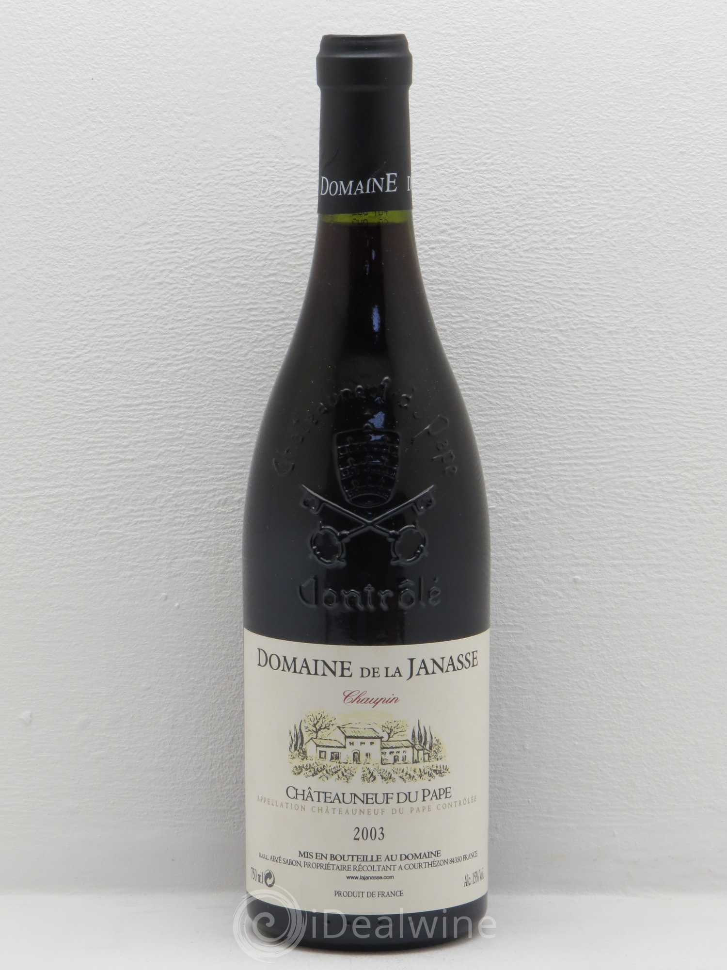 Châteauneuf-du-Pape Cuvée Chaupin La Janasse (Domaine de) 2003 - Lot de 1 bouteille - 0