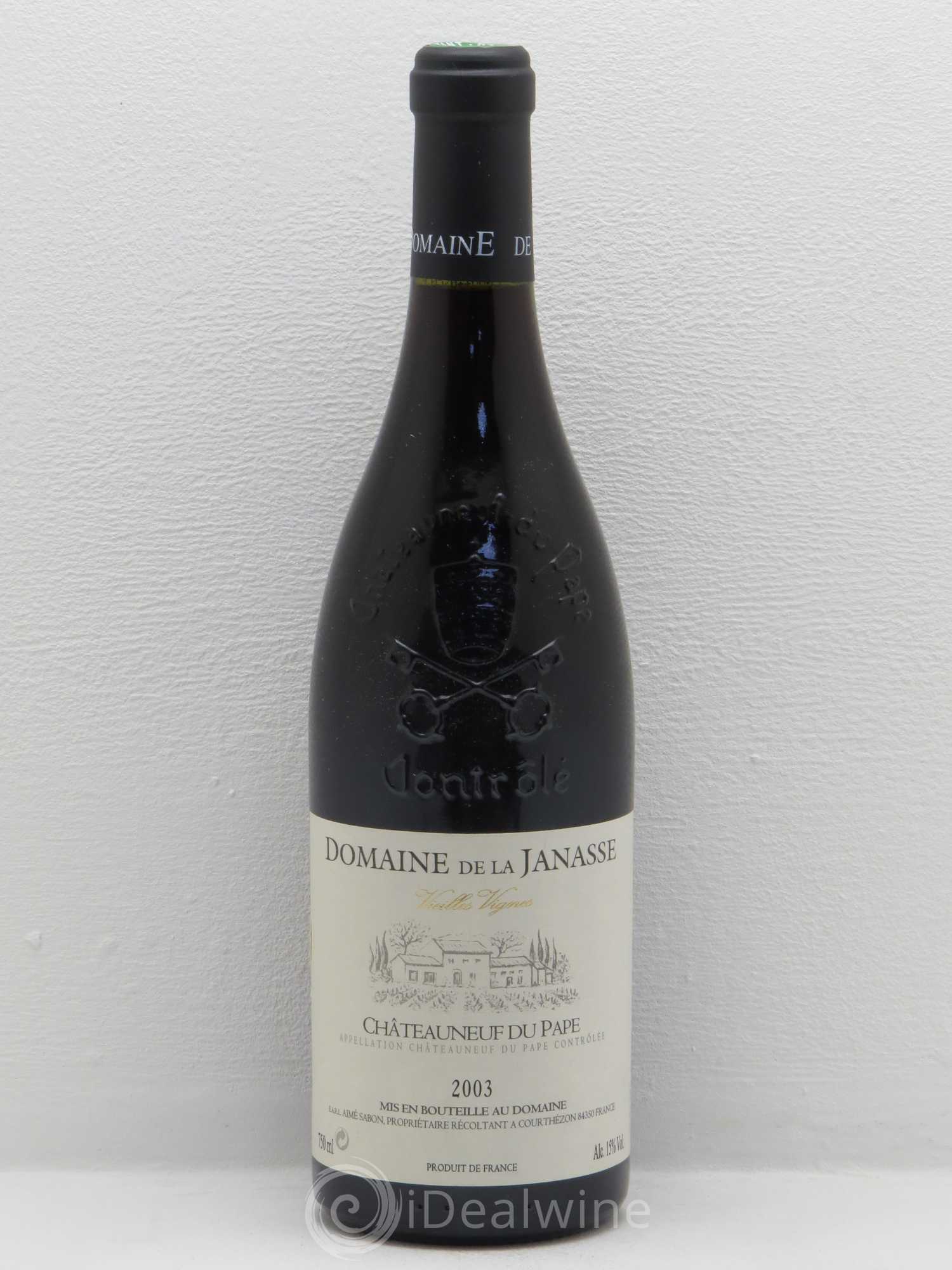 Châteauneuf-du-Pape Cuvée Vieilles Vignes La Janasse (Domaine de) 2003 - Lot de 1 bouteille - 0