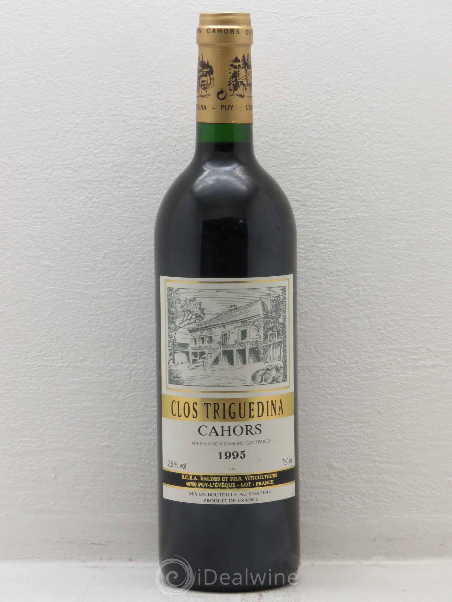 Cahors Clos Tringuedina Baldes 1995 - Posten von 1 Flasche - 0