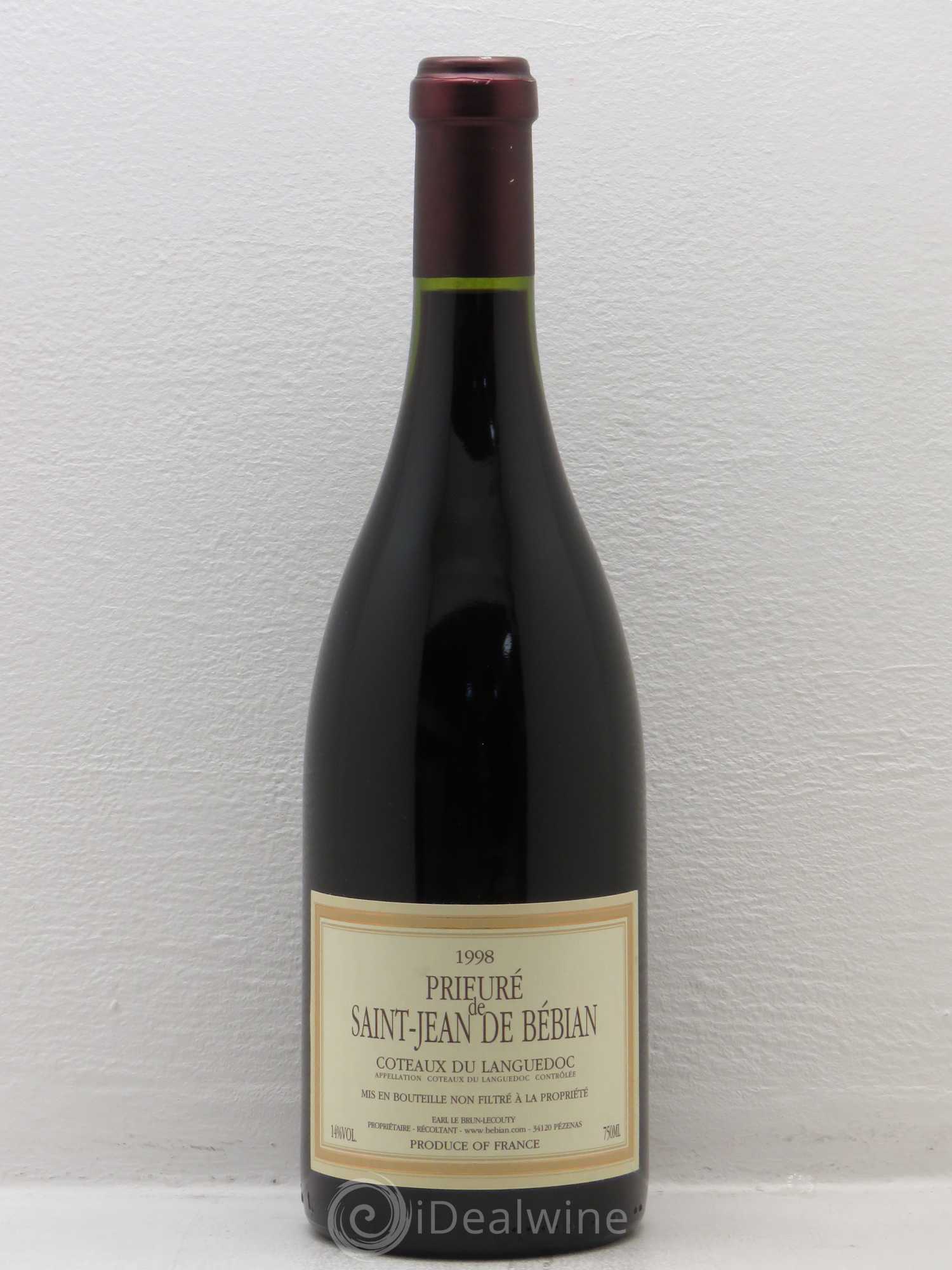 Languedoc Prieuré St-Jean de Bébian 1998 - Lot de 1 bouteille - 0