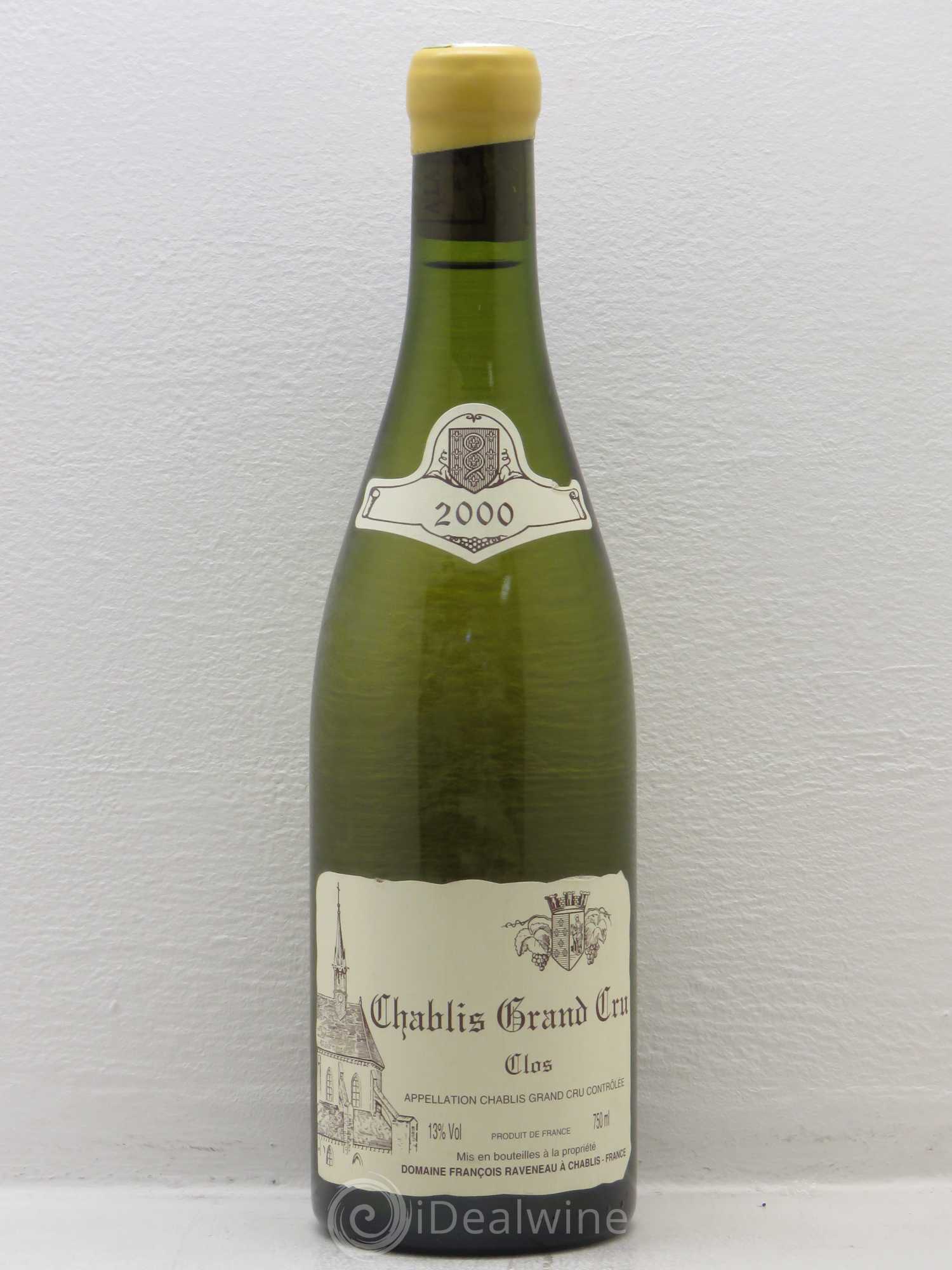 Chablis Grand Cru Clos Raveneau (Domaine) 2000 - Lot de 1 bouteille - 0
