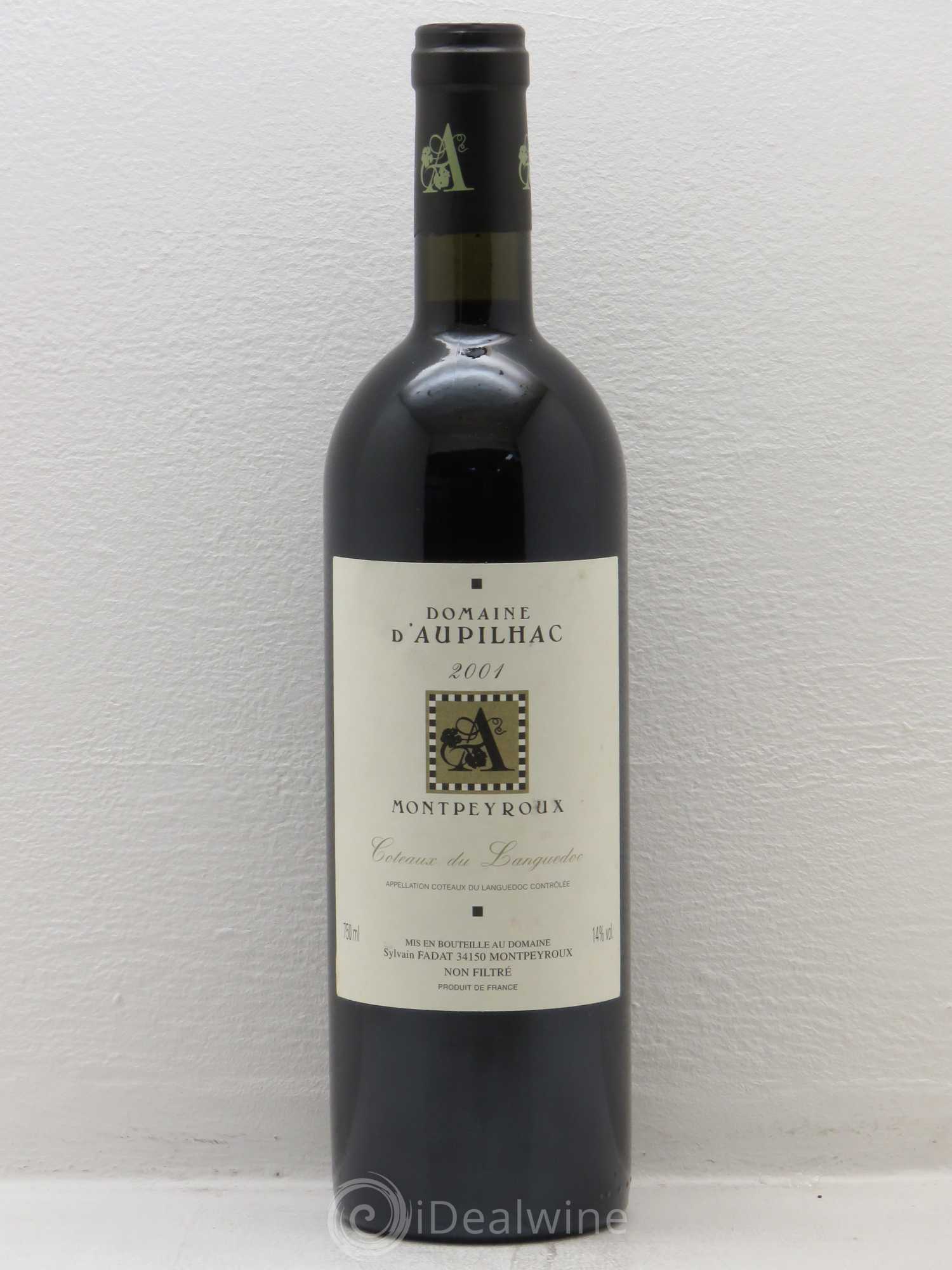 Languedoc Montpeyroux Aupilhac (Domaine d') Sylvain Fadat 2001 - Lot de 1 bouteille - 0