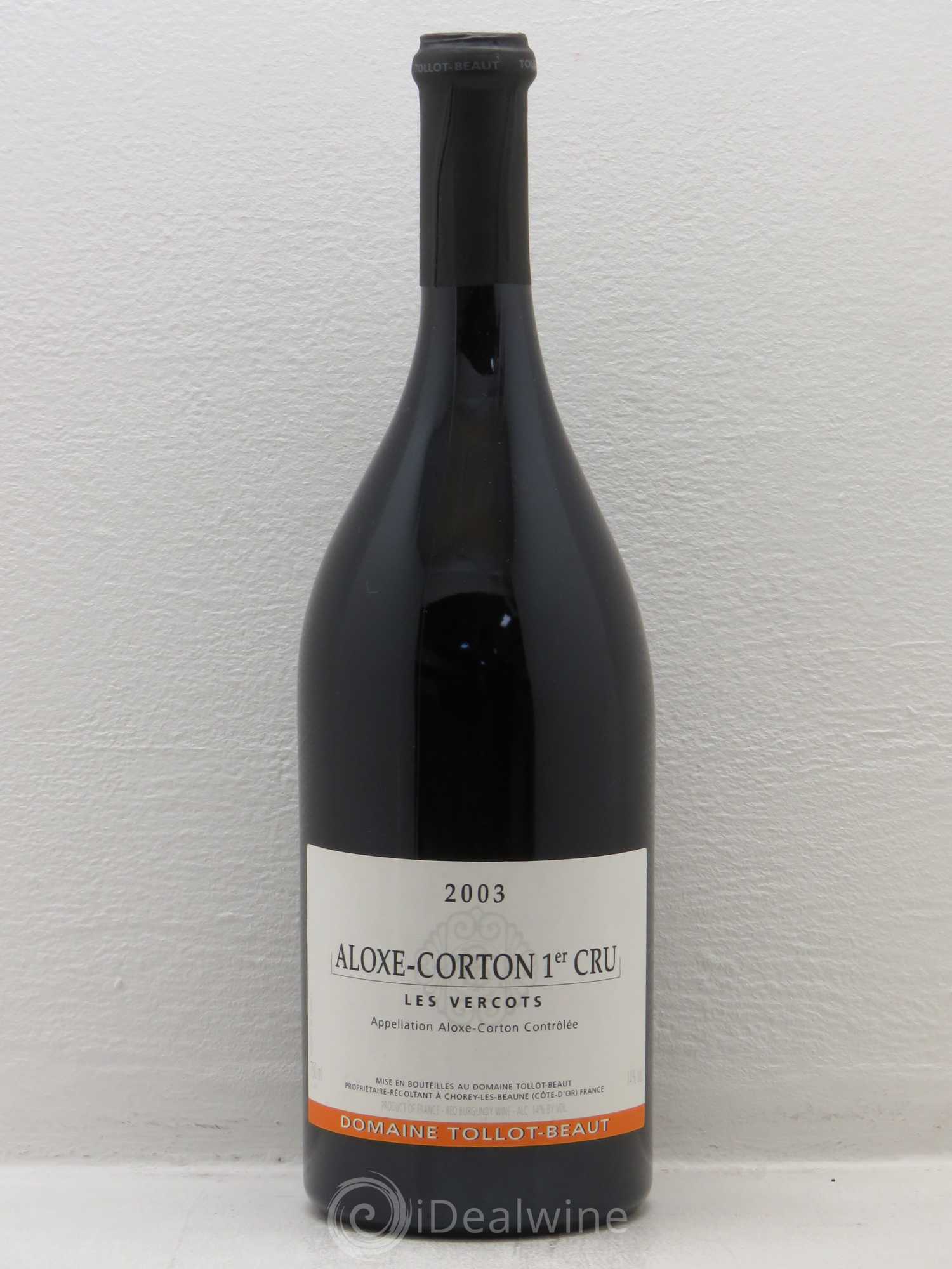 Aloxe-Corton 1er Cru Les Vercots Tollot Beaut (Domaine) 2003 - Lot de 1 bouteille - 0