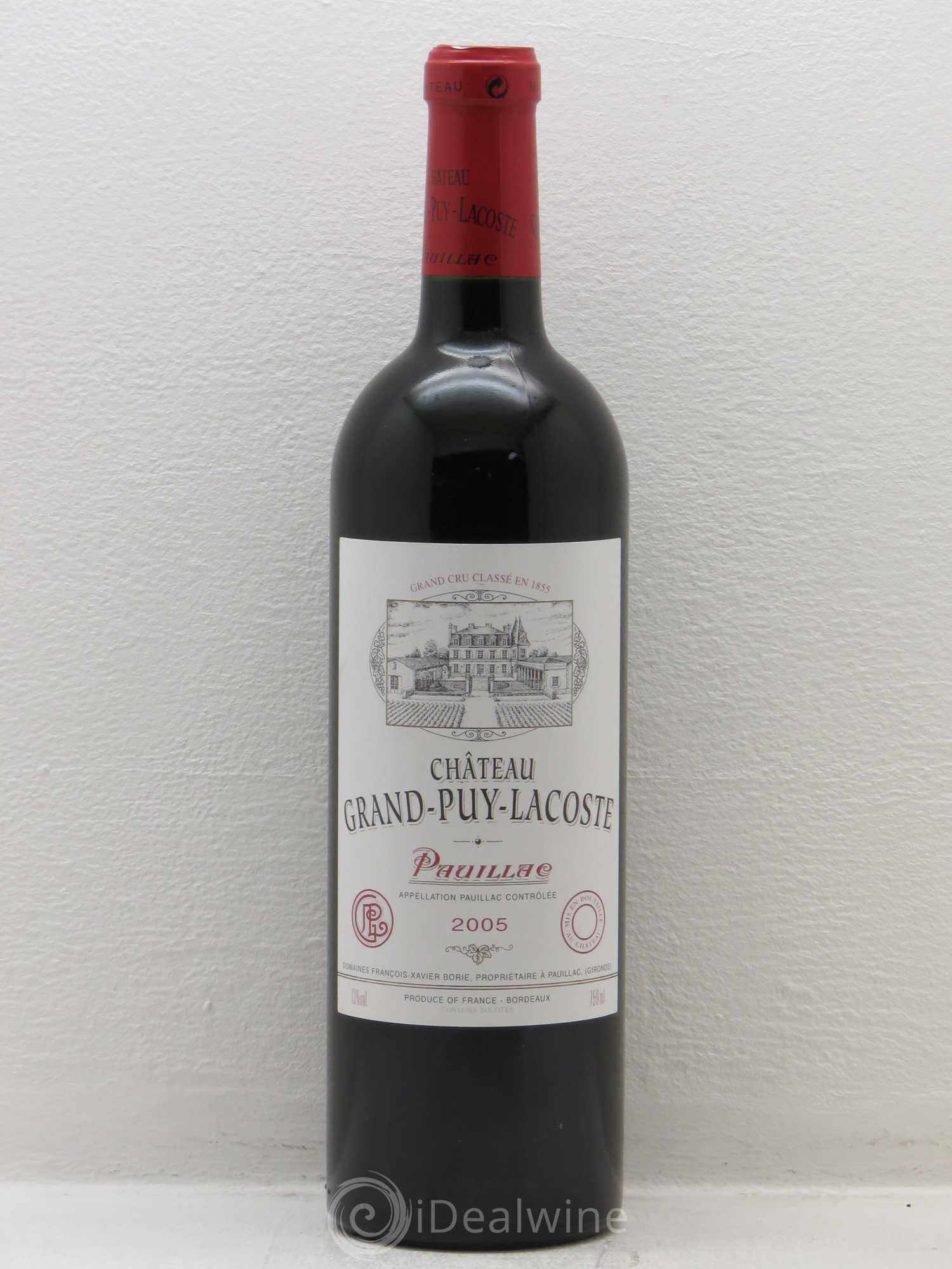 Château Grand Puy Lacoste 5ème Grand Cru Classé 2005 - Lot de 1 bouteille - 0