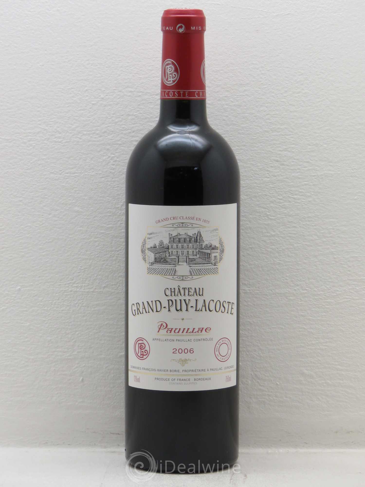 Château Grand Puy Lacoste 5ème Grand Cru Classé 2006 - Lot de 1 bouteille - 0