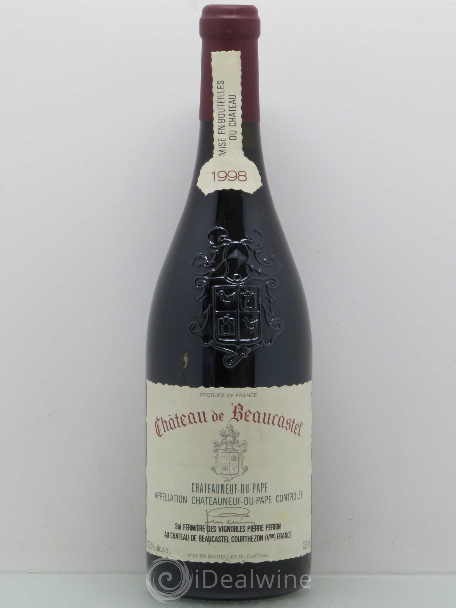 Châteauneuf-du-Pape Château de Beaucastel Famille Perrin 1998 - Lot de 1 bouteille - 0