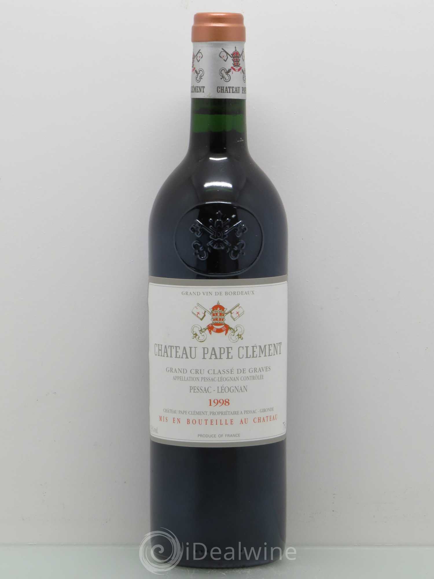 Château Pape Clément Cru Classé de Graves 1998 - Lot de 1 bouteille - 0
