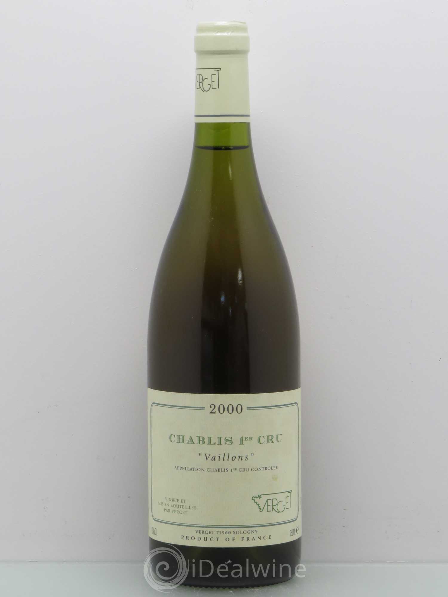 Chablis 1er Cru Vaillons Verget 2000 - Lot de 1 bouteille - 0
