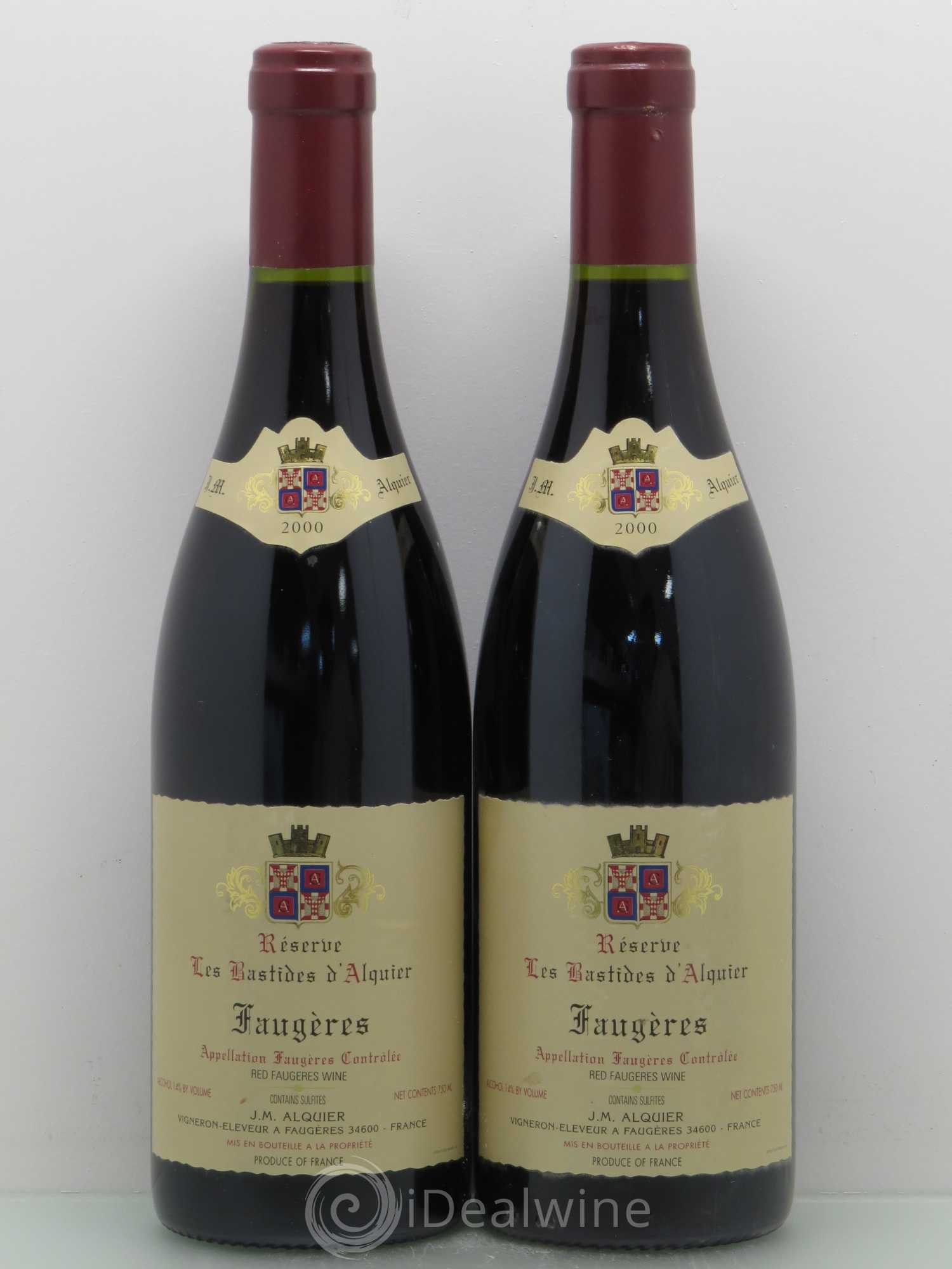 Faugères Les Bastides d'Alquier 2000 - Posten von 2 Flaschen - 0