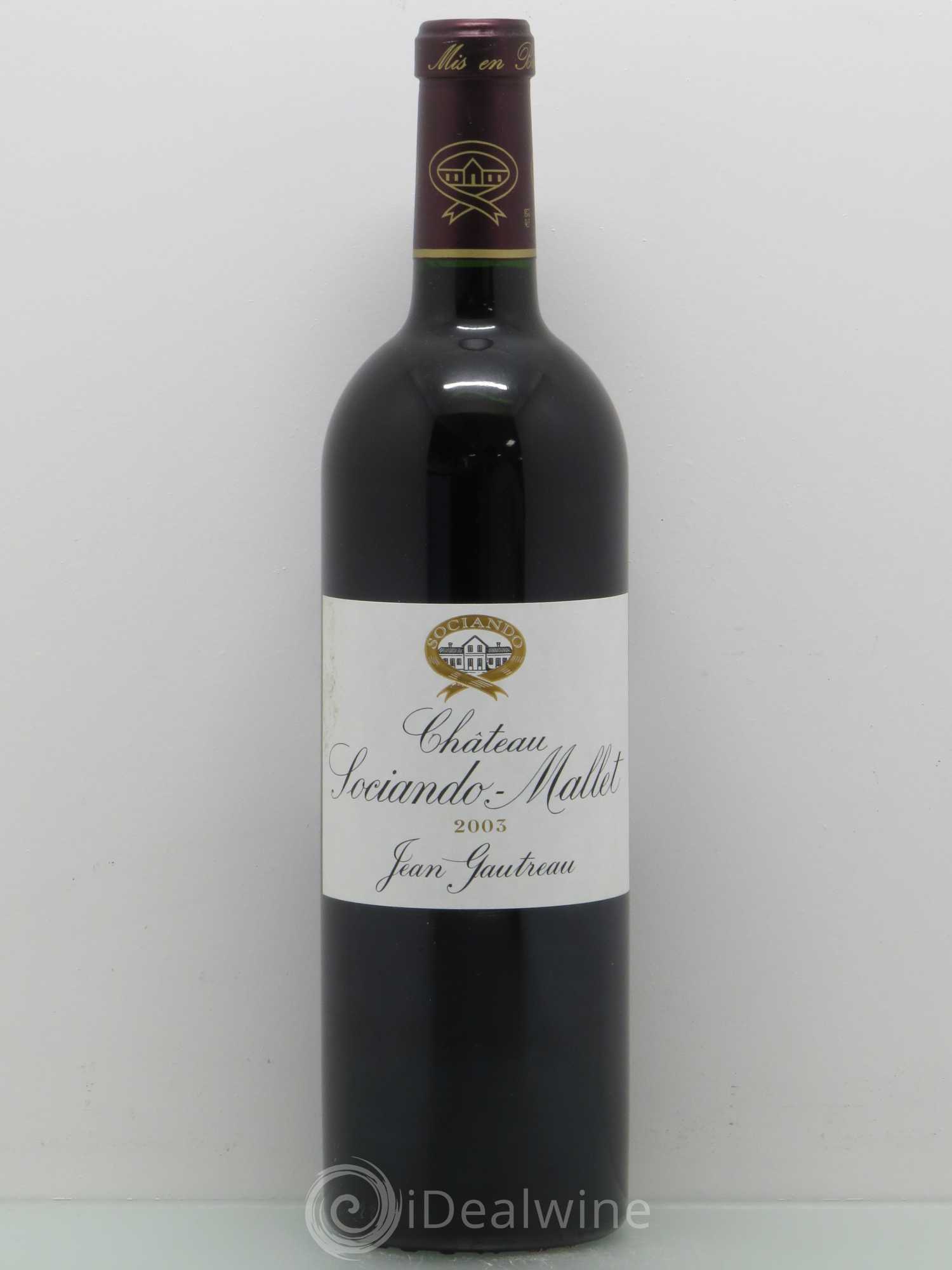 Château Sociando Mallet 2003 - Lot de 1 bouteille - 0