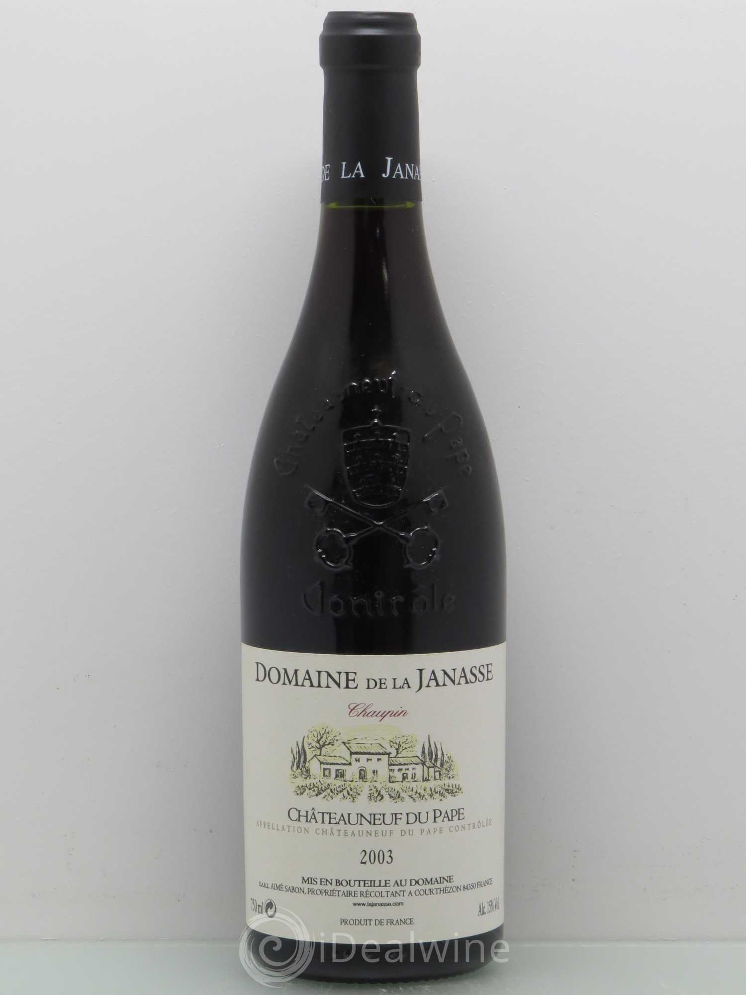Châteauneuf-du-Pape Cuvée Chaupin La Janasse (Domaine de) 2003 - Lot de 1 bouteille - 0