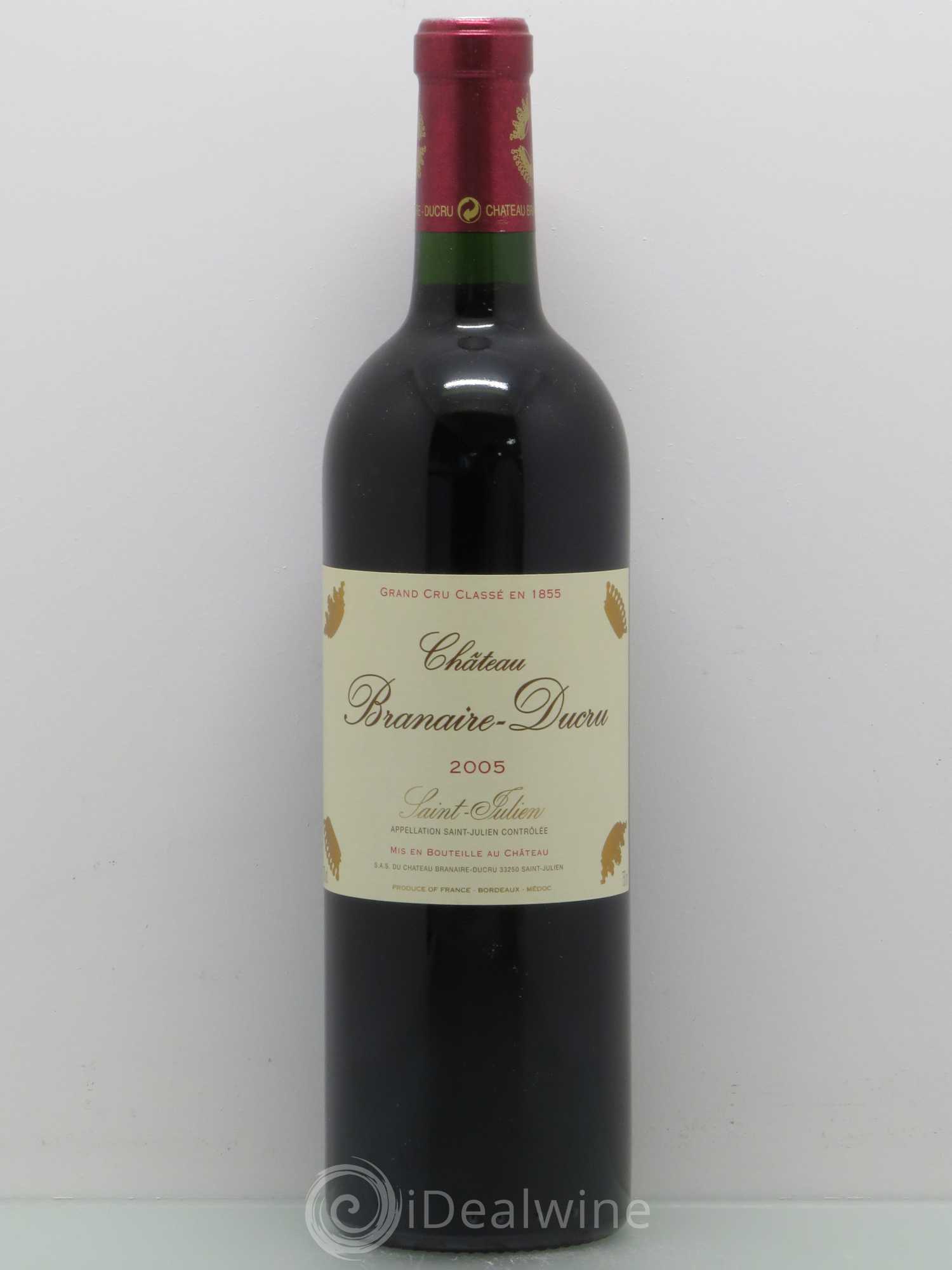 Château Branaire Ducru 4ème Grand Cru Classé 2005 - Lot de 1 bouteille - 0