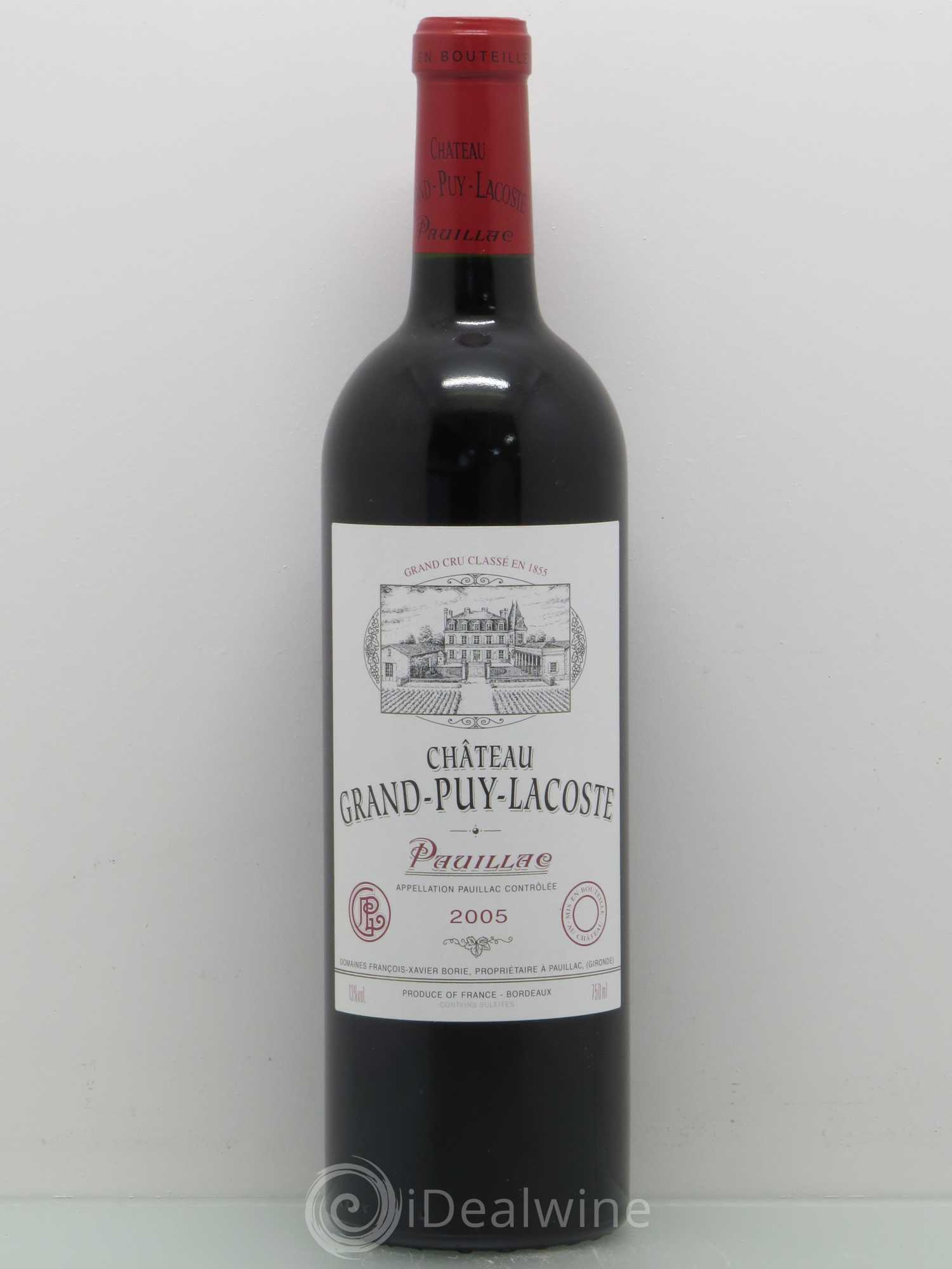 Château Grand Puy Lacoste 5ème Grand Cru Classé 2005 - Lot de 1 bouteille - 0