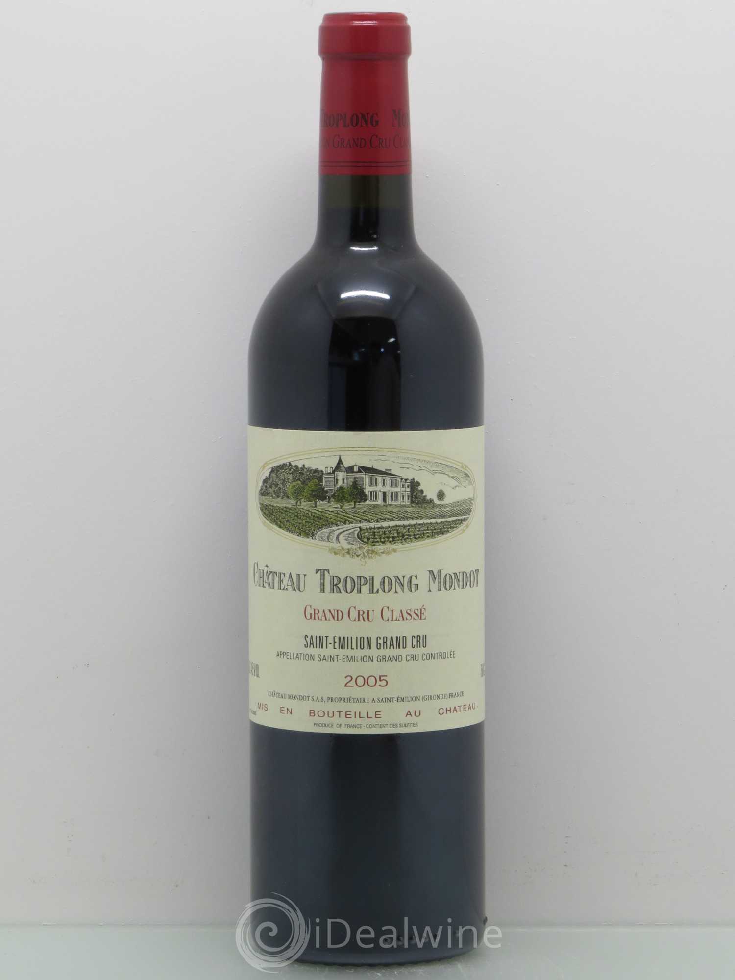 Château Troplong Mondot 1er Grand Cru Classé B 2005 - Lot de 1 bouteille - 0