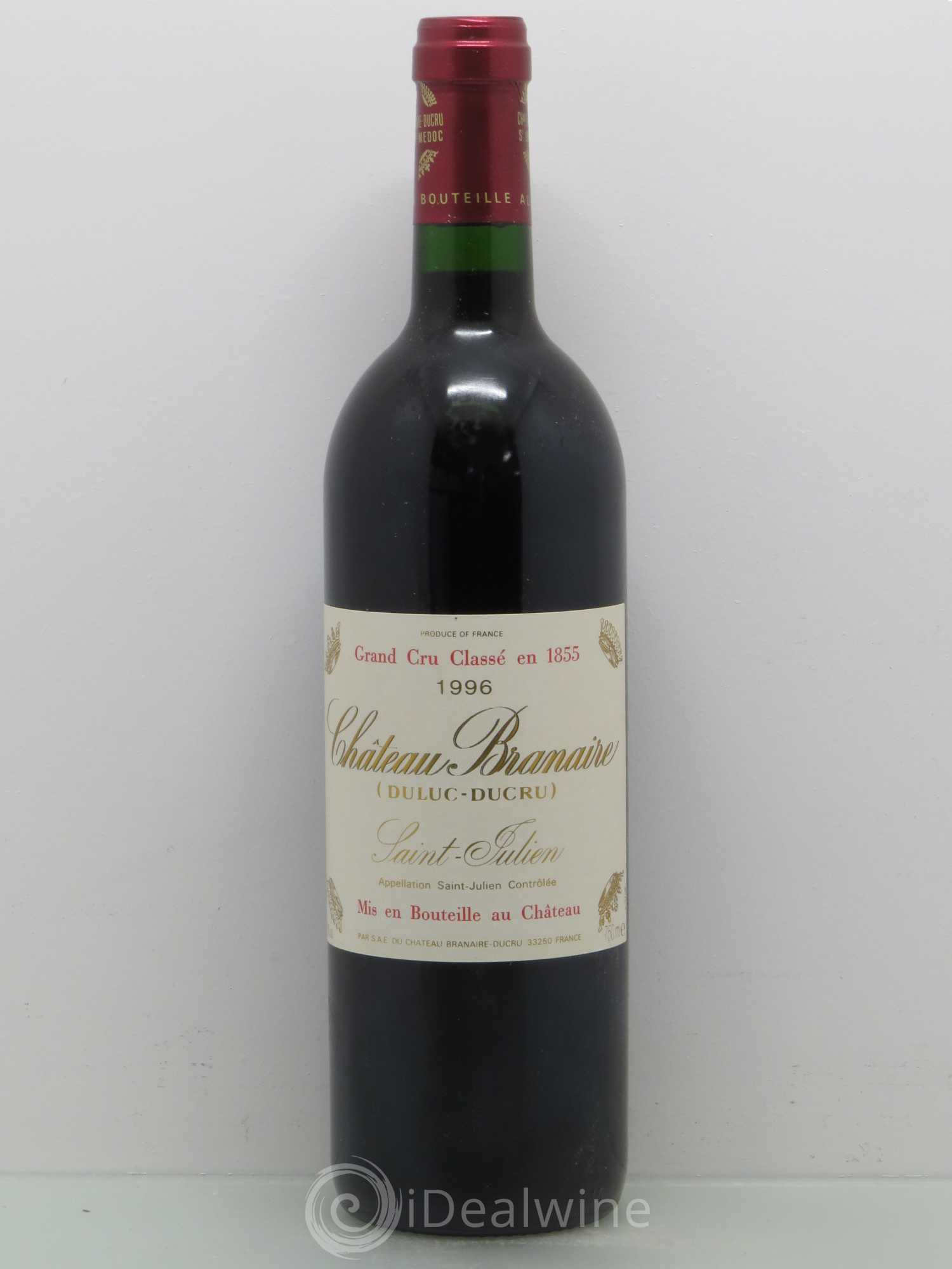 Château Branaire Ducru 4ème Grand Cru Classé 1996 - Lot de 1 bouteille - 0