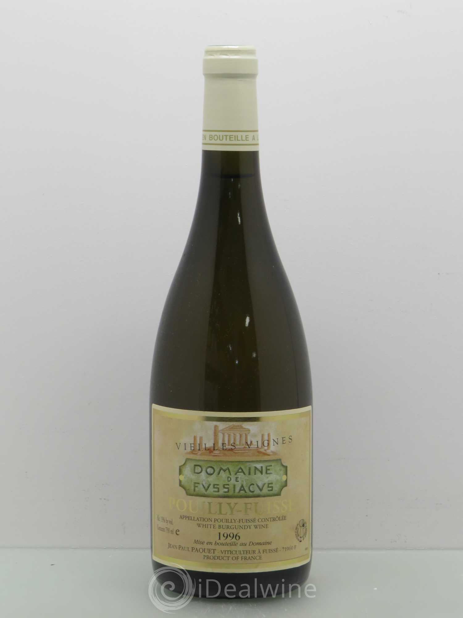 Pouilly-Fuissé Domaine De Fussiacus Vieilles Vignes Jean Paul Paquet 1996 - Posten von 1 Flasche - 0