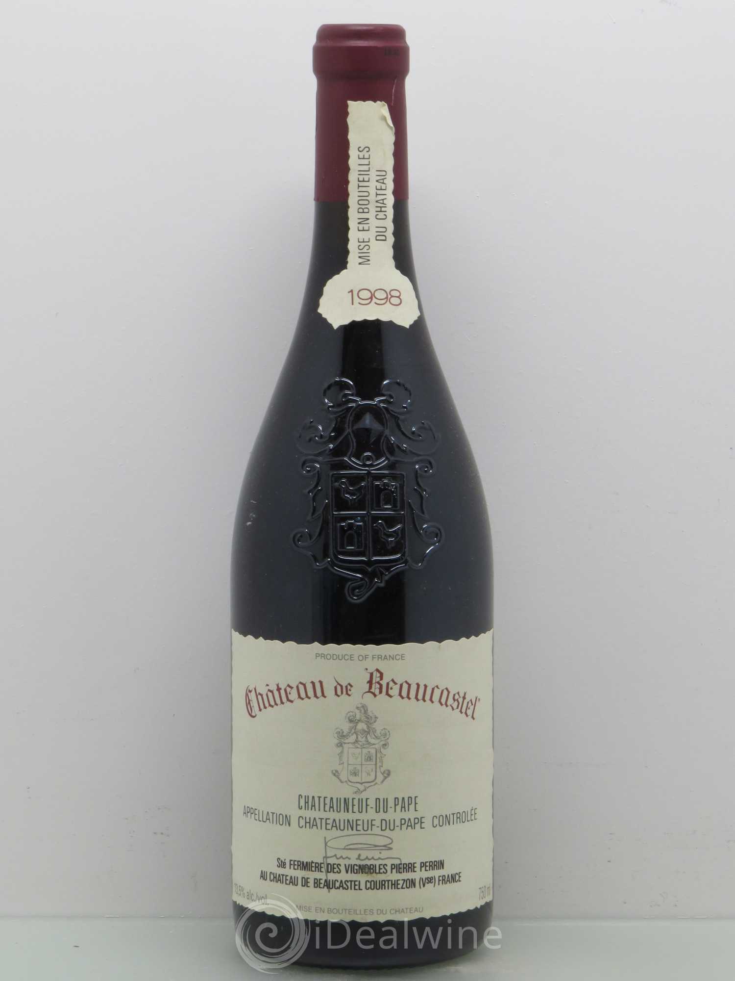 Châteauneuf-du-Pape Château de Beaucastel Famille Perrin 1998 - Lot de 1 bouteille - 0