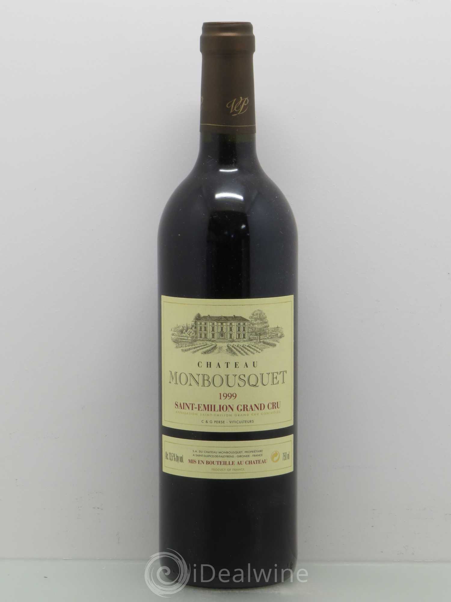 Château Monbousquet Grand Cru Classé 1999 - Lot de 1 bouteille - 0