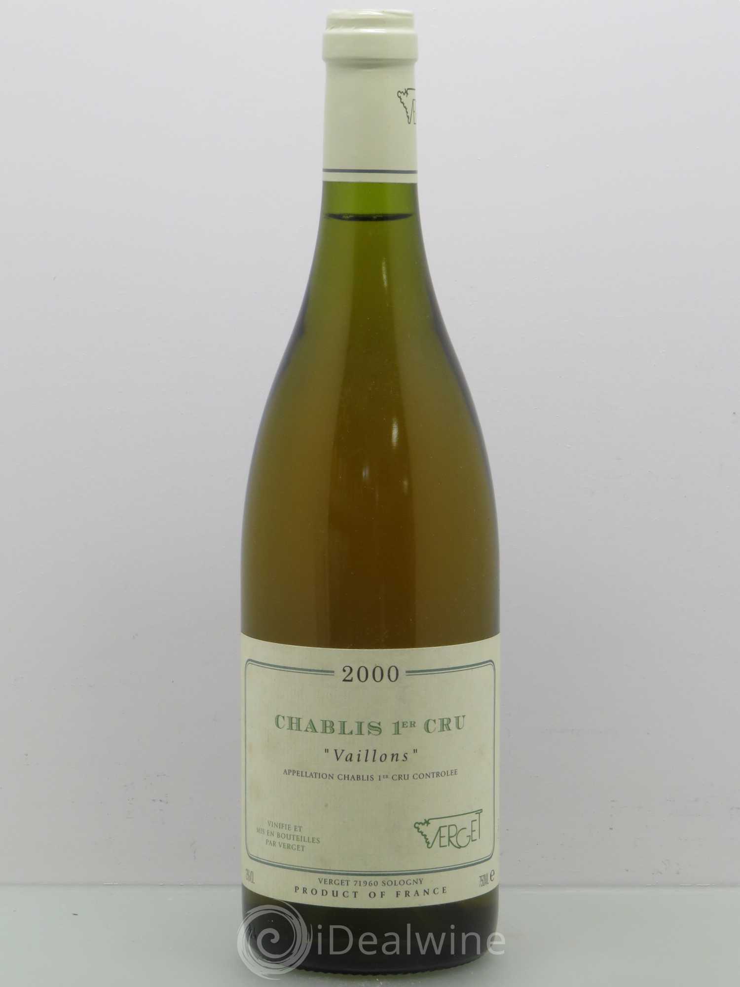 Chablis 1er Cru Vaillons Verget 2000 - Lot de 1 bouteille - 0