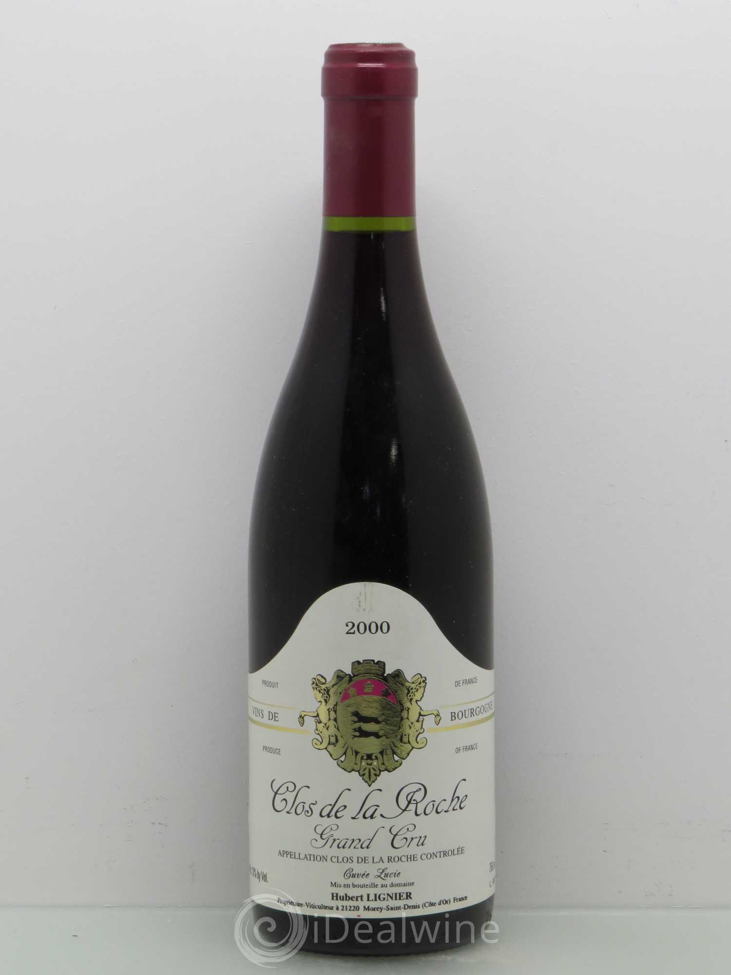 Clos de la Roche Grand Cru Hubert Lignier (Domaine) Cuvée Lucie 2000 - Lot de 1 bouteille - 0