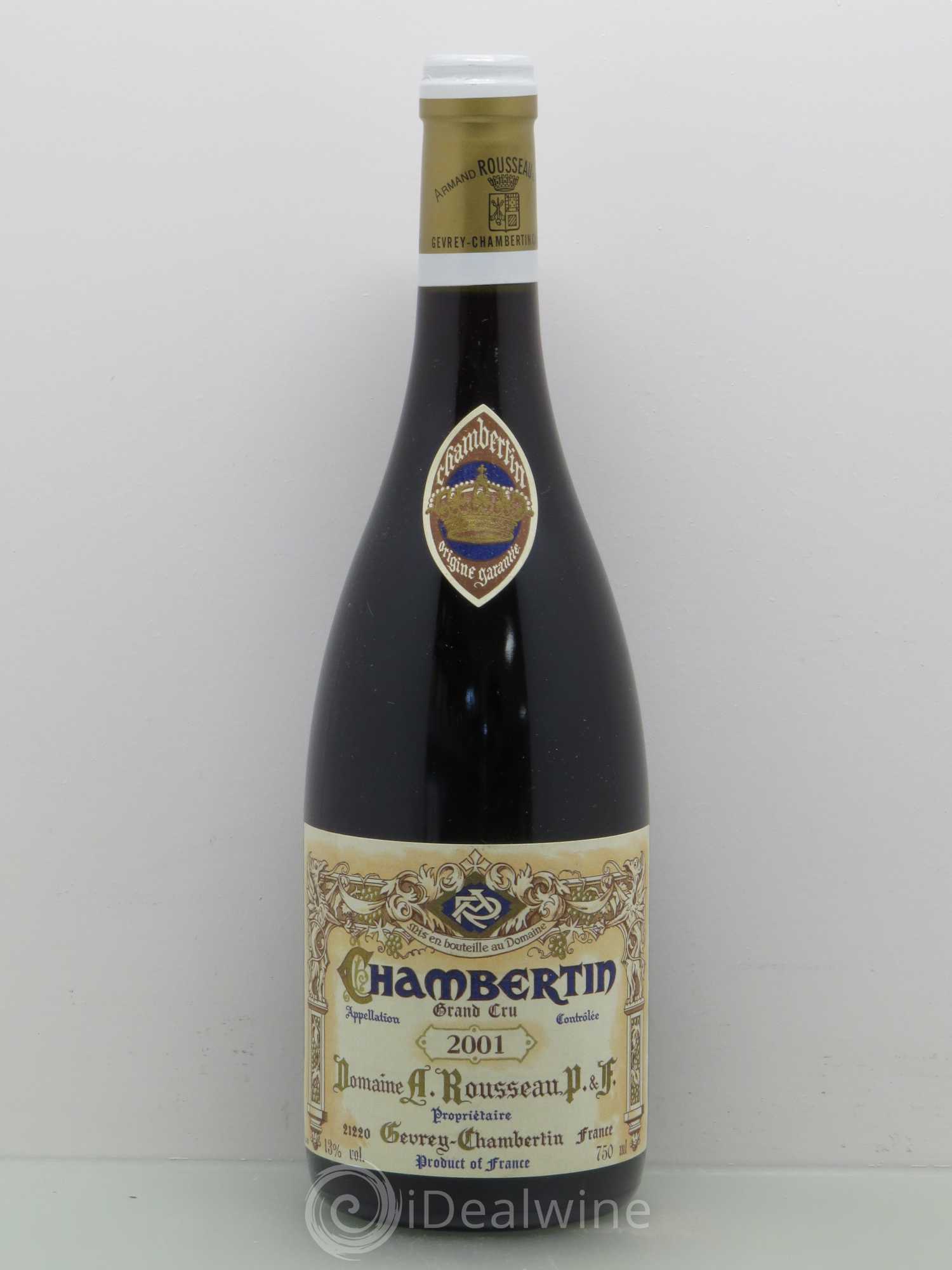 Chambertin Grand Cru Armand Rousseau (Domaine) 2001 - Lot de 1 bouteille - 0